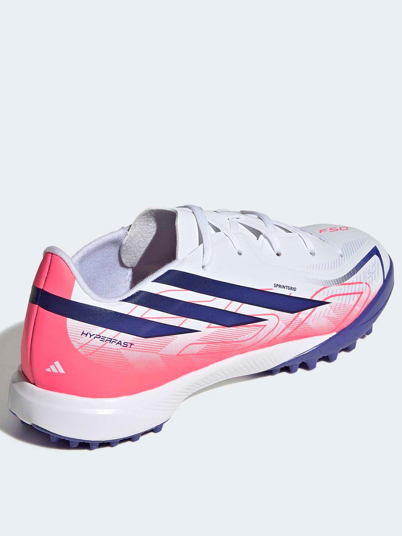 Image 3 of 7 of adidas Junior F50 Hyperfast League Astro Turf Football Boots - White