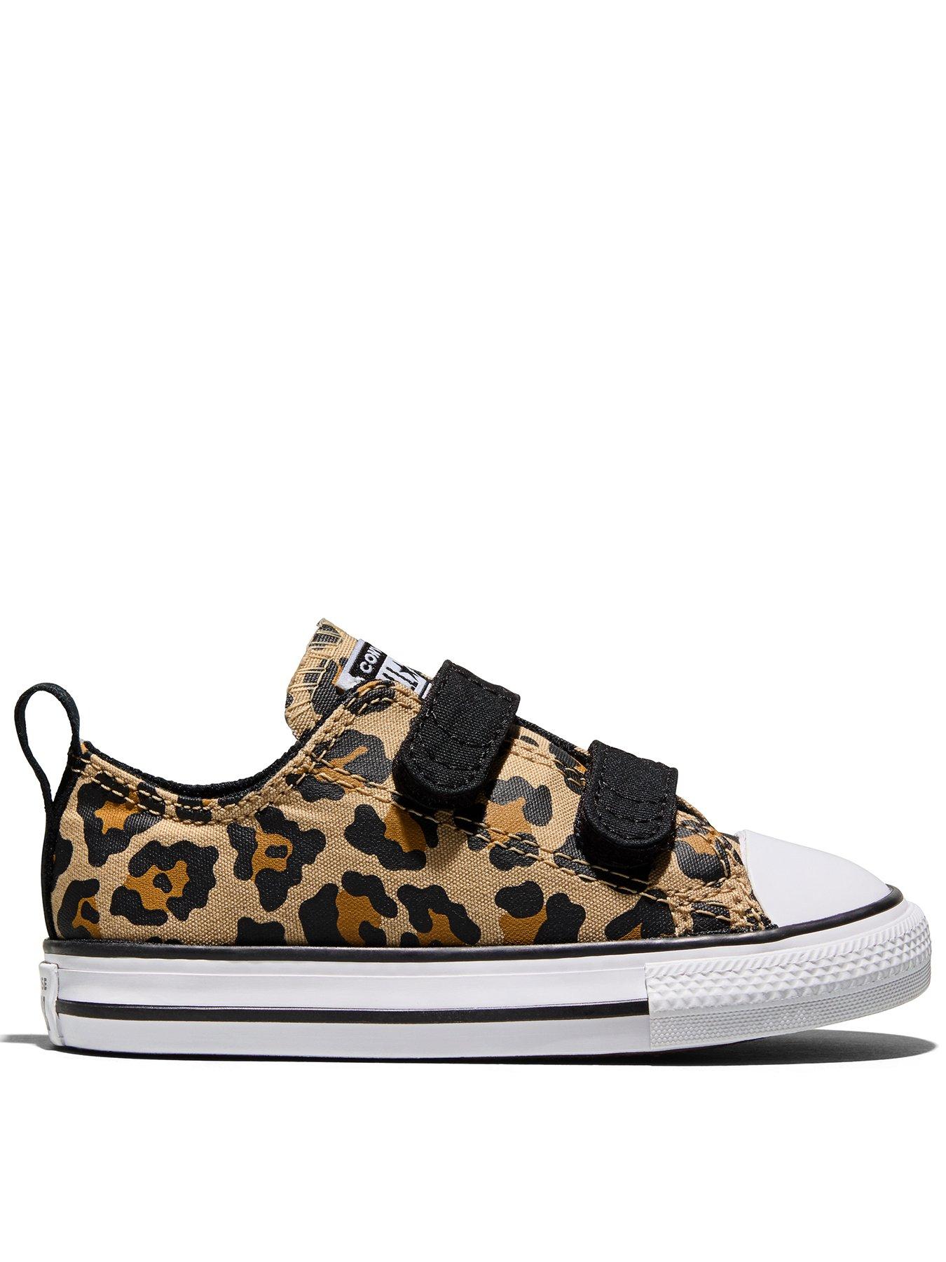 Converse Infant Leopard Chuck Taylor All Star 2V Trainers - Brown