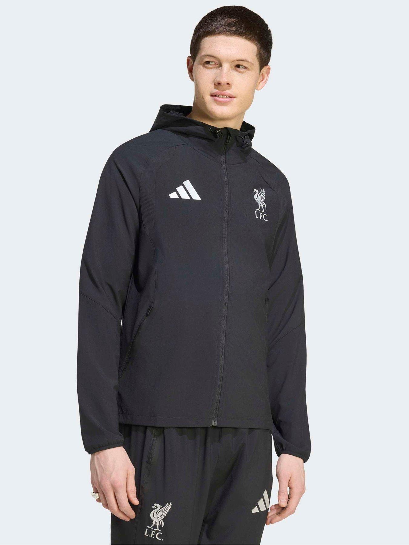Image 1 of 5 of adidas Mens Liverpool Fc Tiro Travel Full Zip Windbreaker - Black