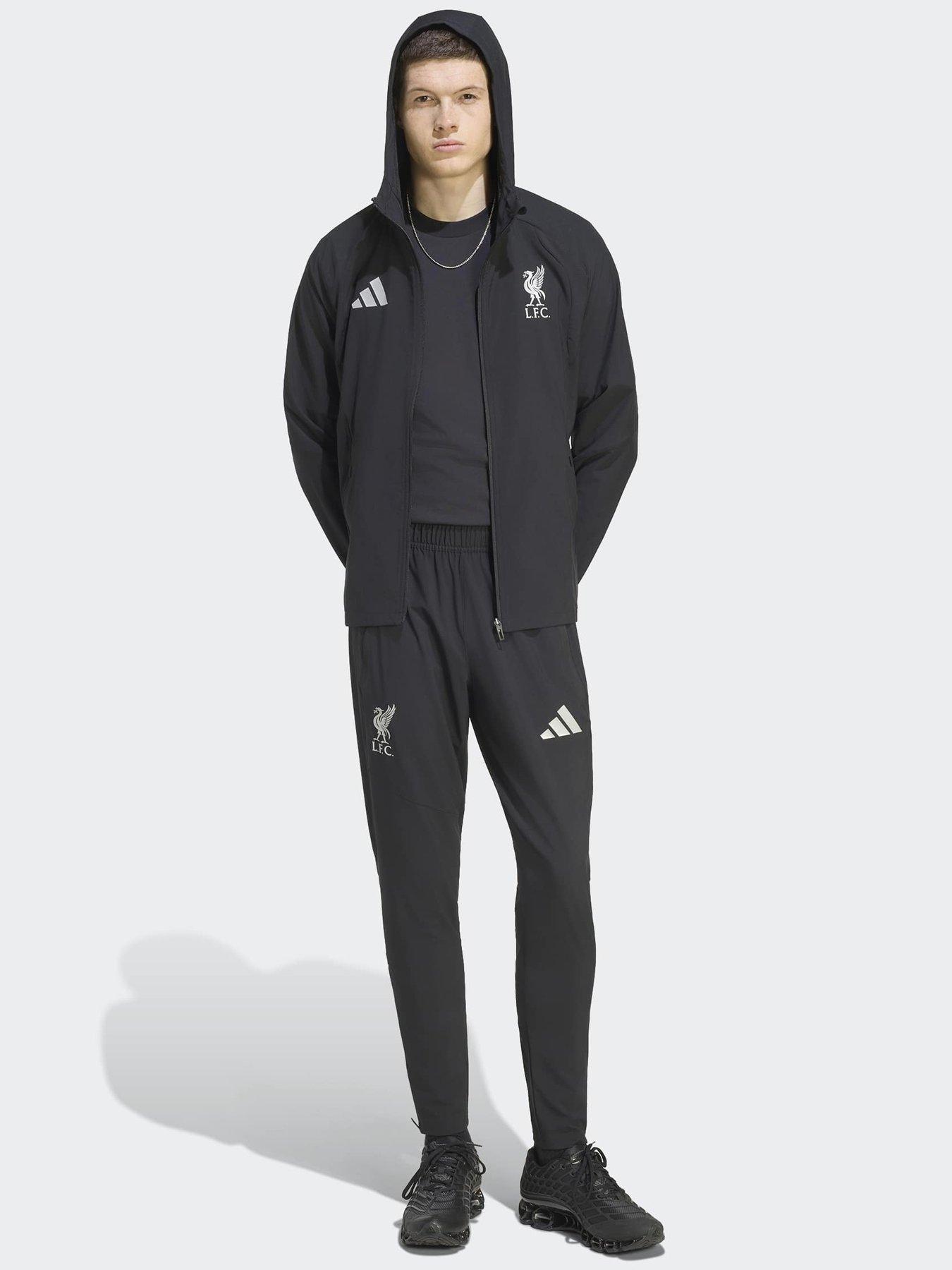 Image 3 of 5 of adidas Mens Liverpool Fc Tiro Travel Full Zip Windbreaker - Black