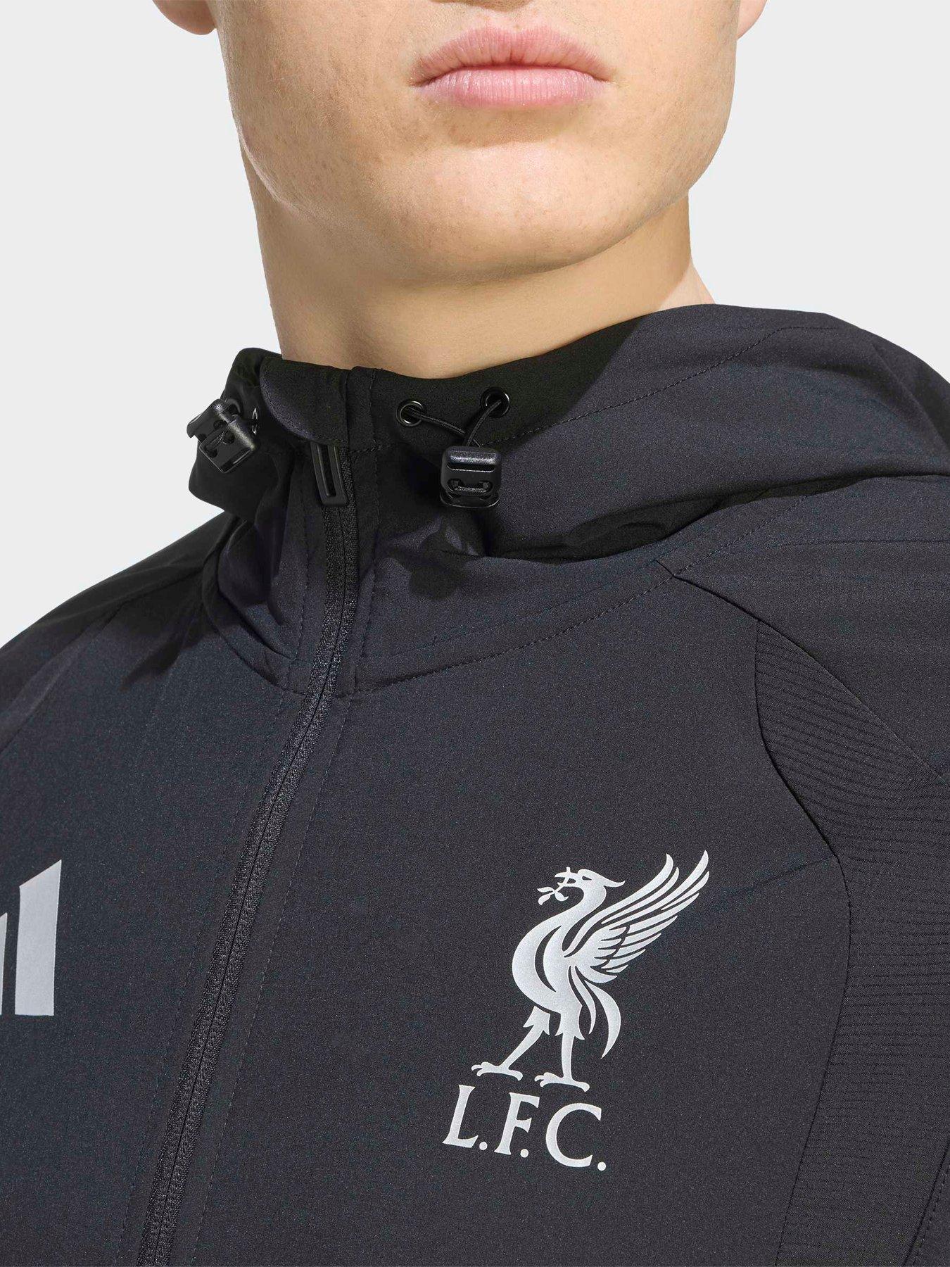 Image 4 of 5 of adidas Mens Liverpool Fc Tiro Travel Full Zip Windbreaker - Black