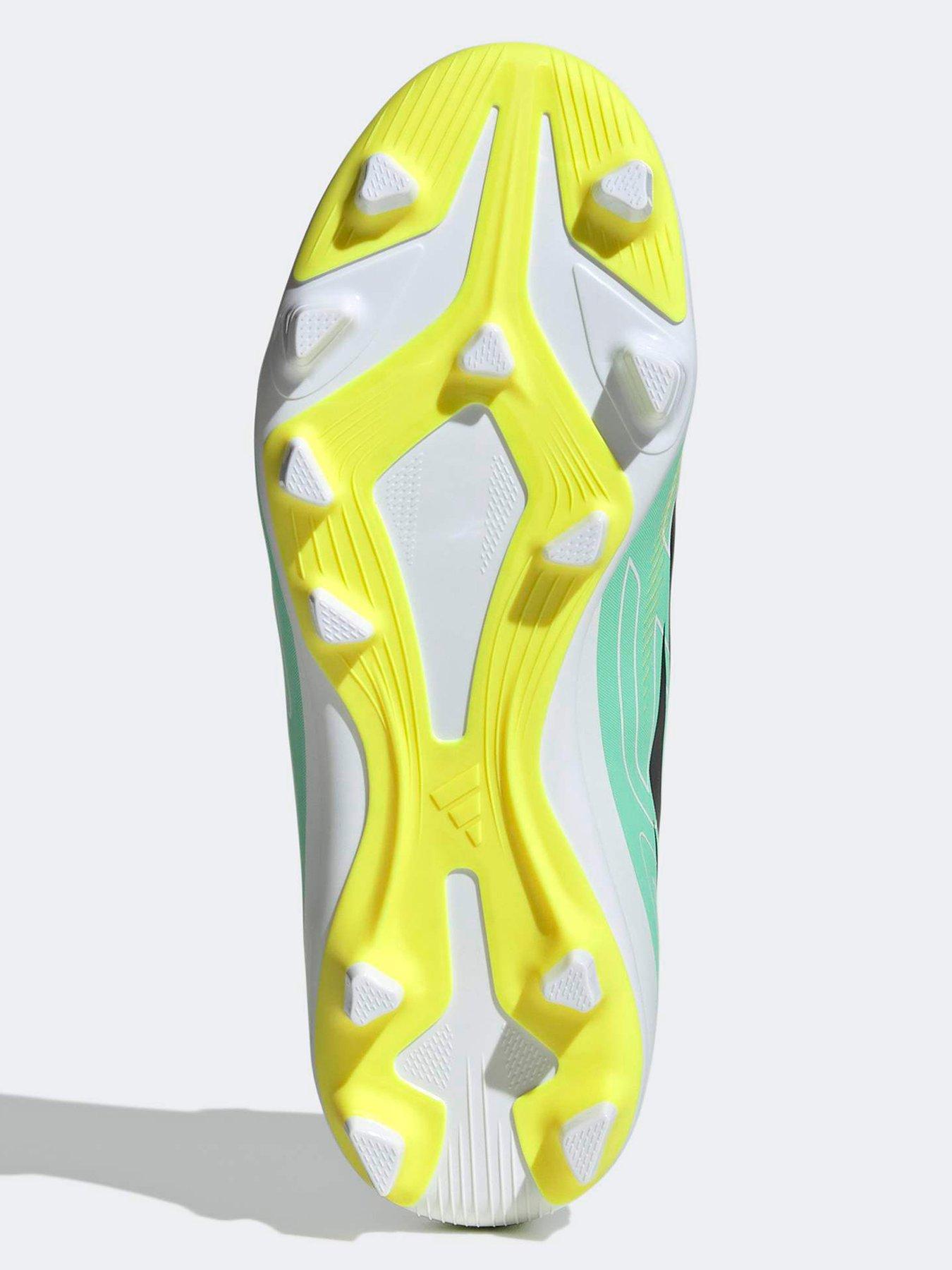Image 5 of 6 of adidas Junior F50 Hyperfast Club Mid Firm Ground Football Boots - Green/navy
