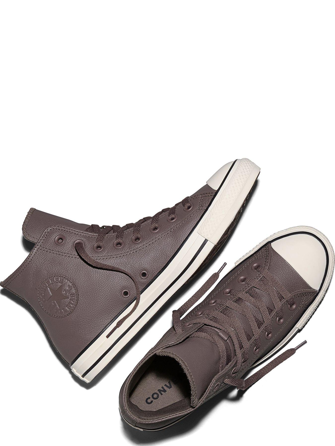 Image 3 of 4 of Converse Mens Chuck Taylor All Star Seasonal Colour Leather High Top Trainers - Brown