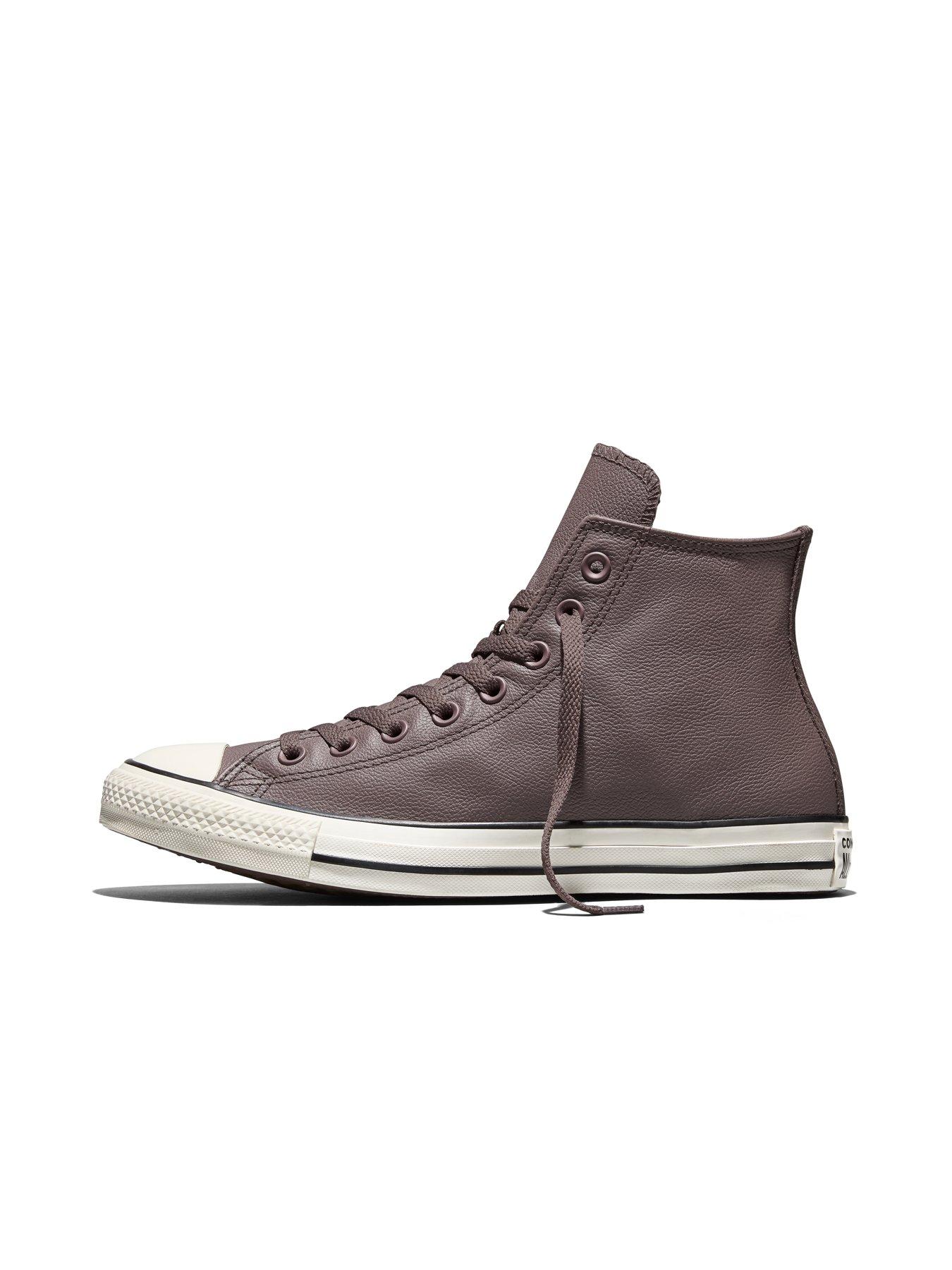 Image 4 of 4 of Converse Mens Chuck Taylor All Star Seasonal Colour Leather High Top Trainers - Brown