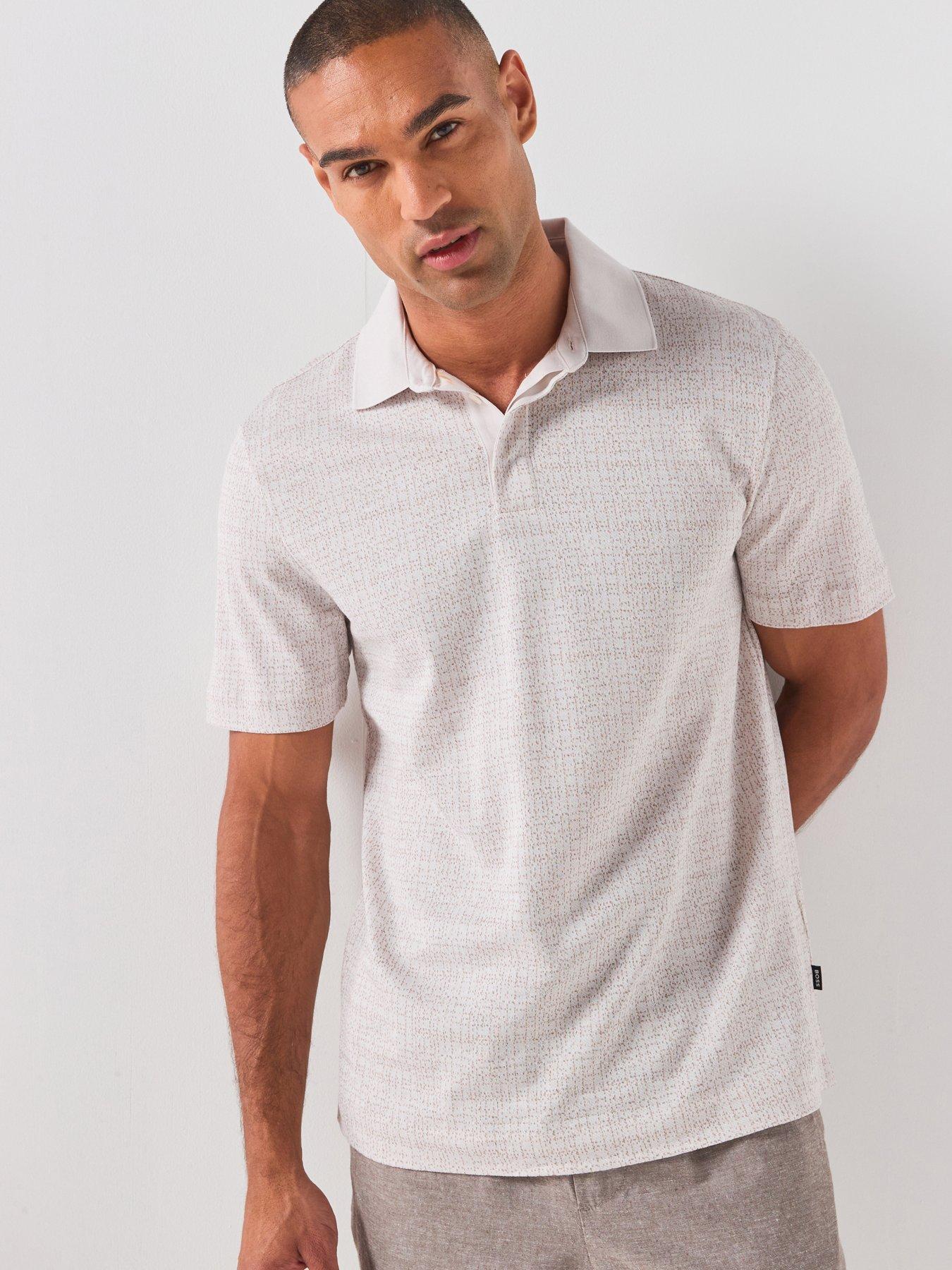 BOSS H-Pack 181 All Over Print Polo Shirt - Open White
