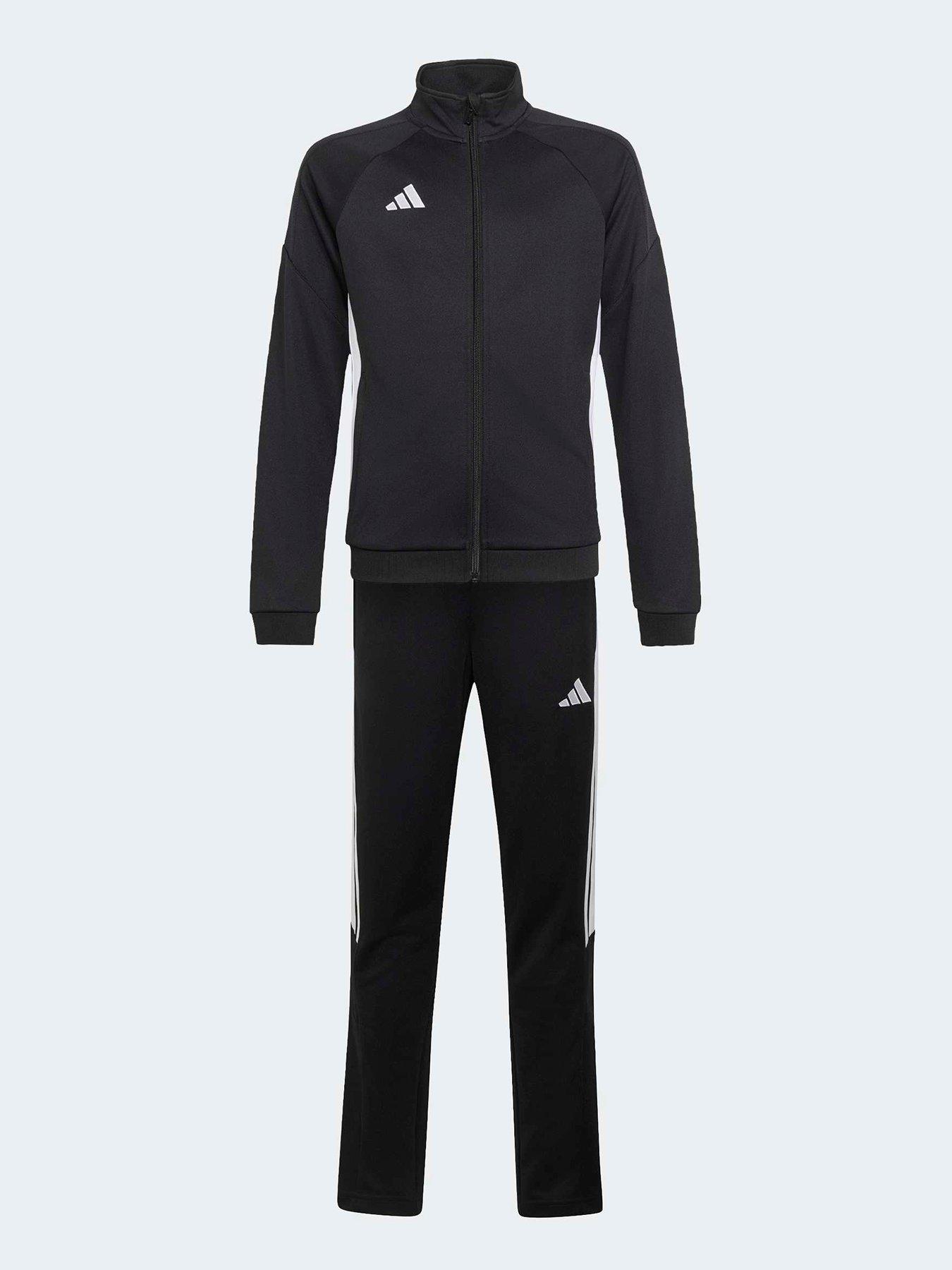 Image 1 of 5 of adidas Junior Football Tiro 25 Tracksuit Set - Black