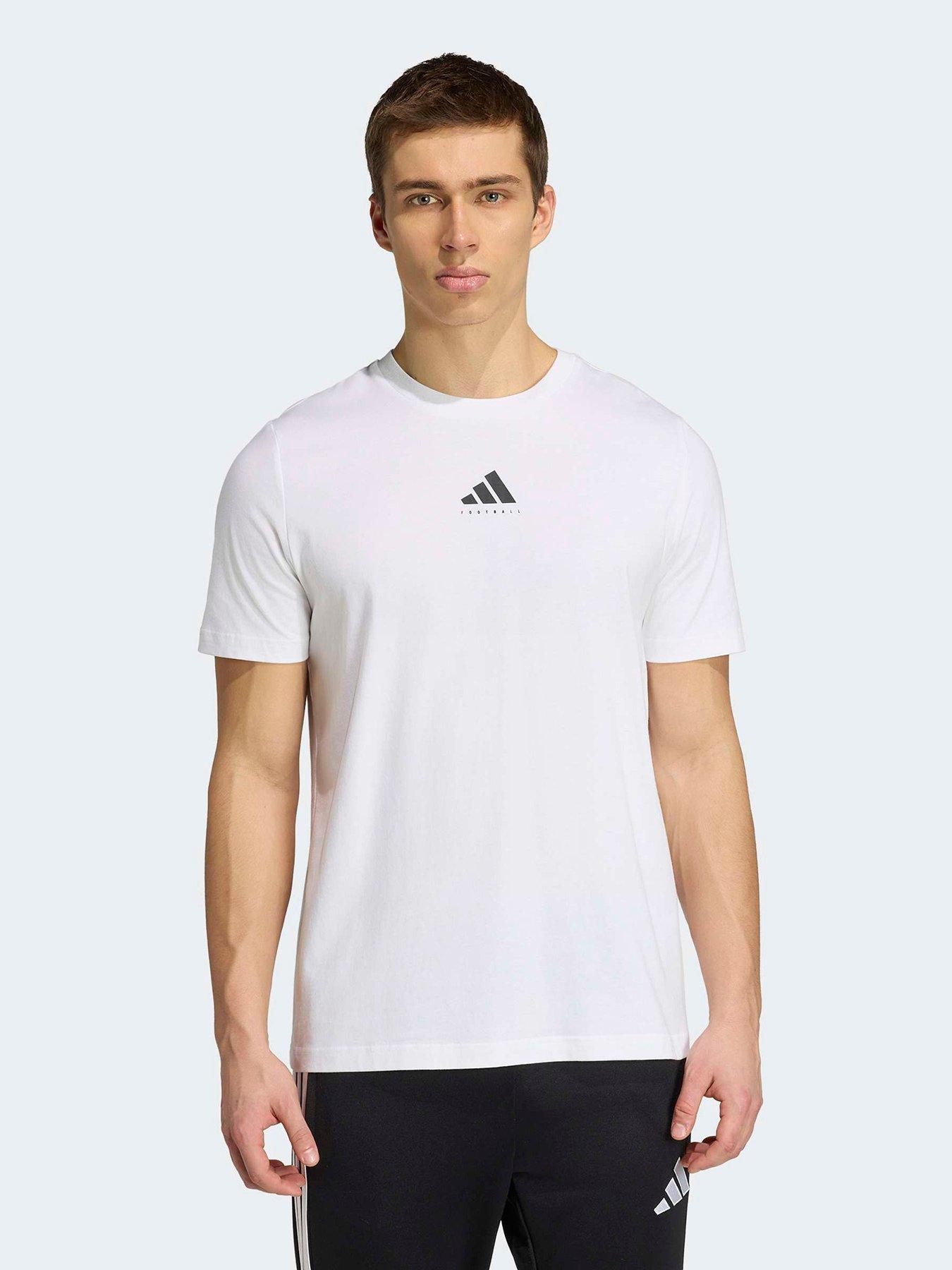 Image 2 of 5 of adidas Mens Football Graphic T-Shirt - White