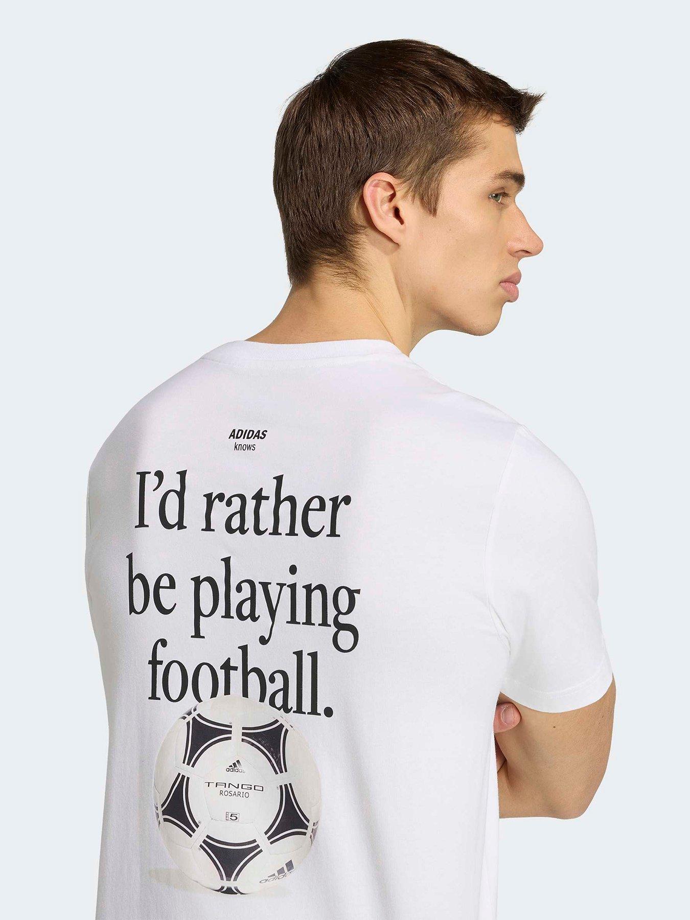 Image 5 of 5 of adidas Mens Football Graphic T-Shirt - White