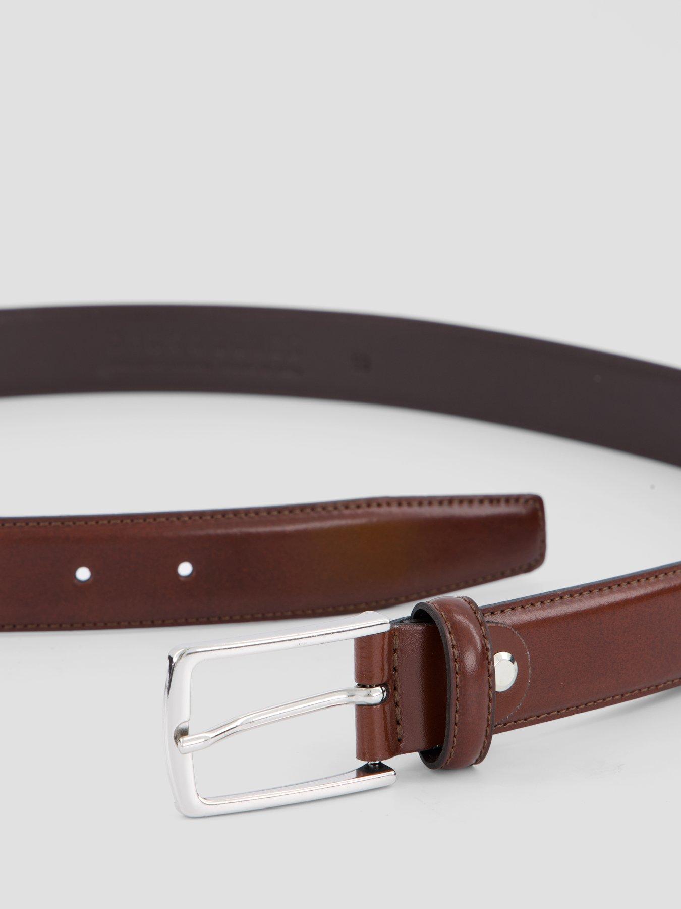Image 2 of 5 of Jack & Jones Mens Christopher Leather Pin Buckle Belt - Brown