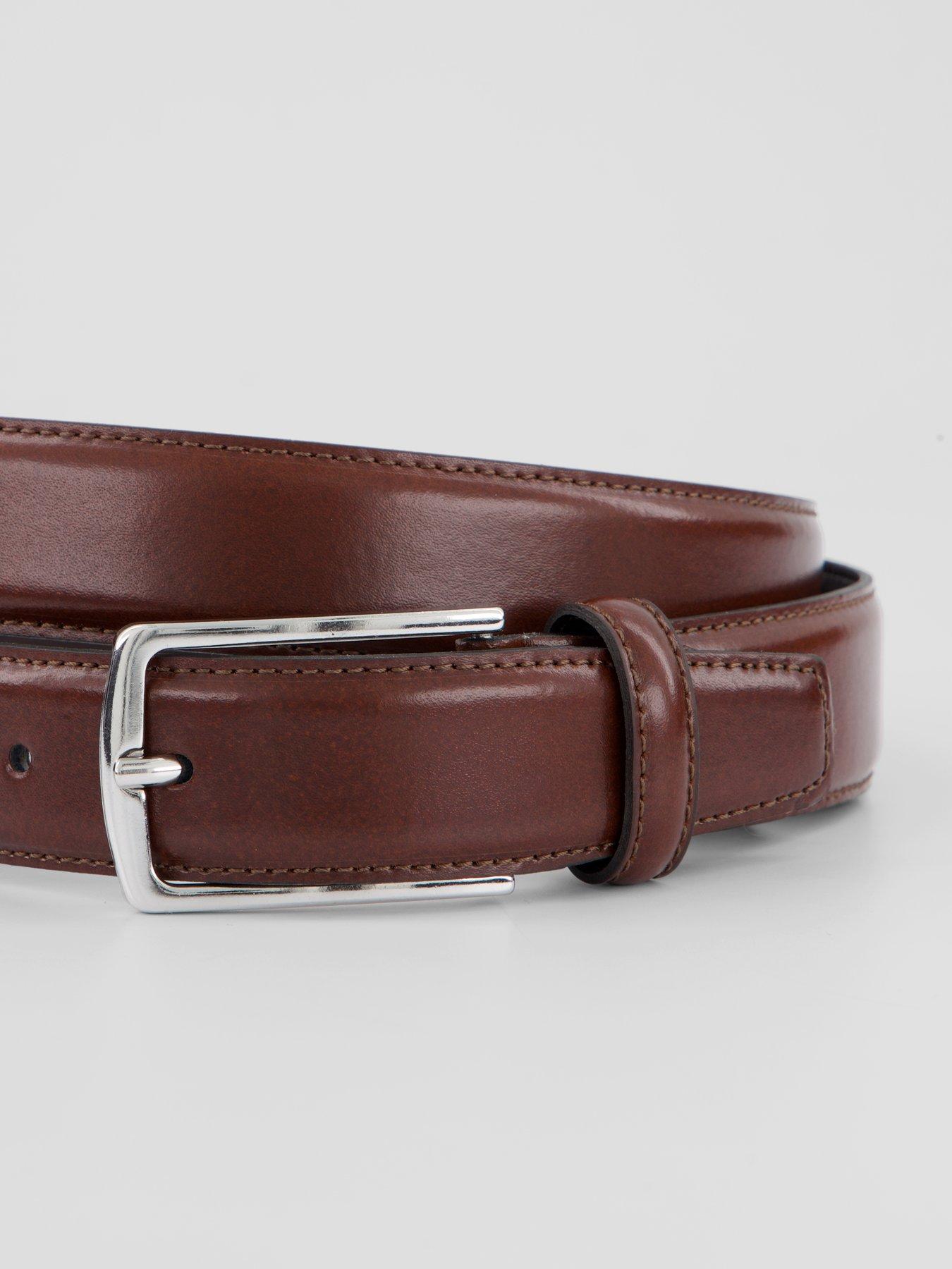 Image 3 of 5 of Jack & Jones Mens Christopher Leather Pin Buckle Belt - Brown