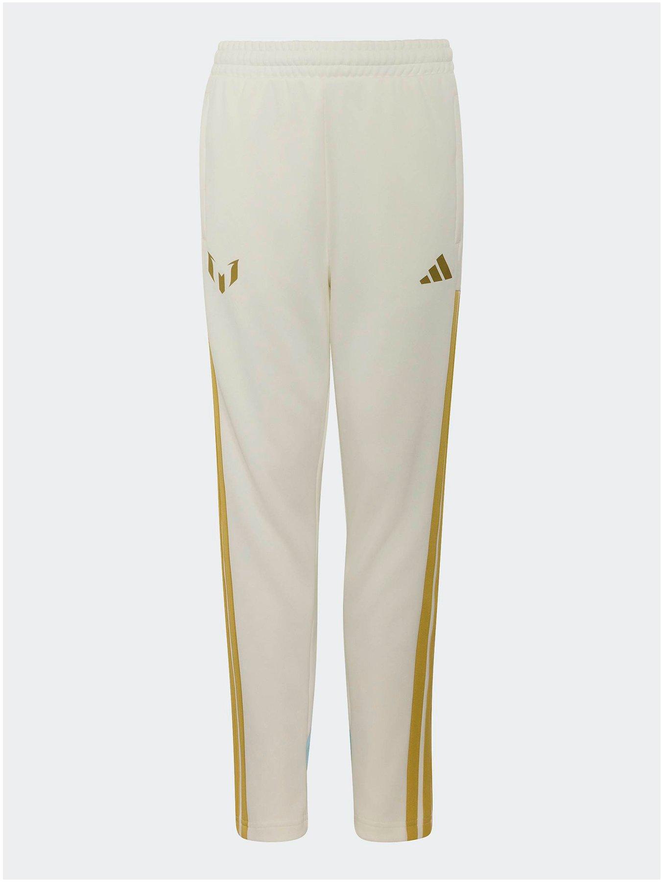 adidas Junior Messi House Of Tiro Tracksuit Bottoms - White