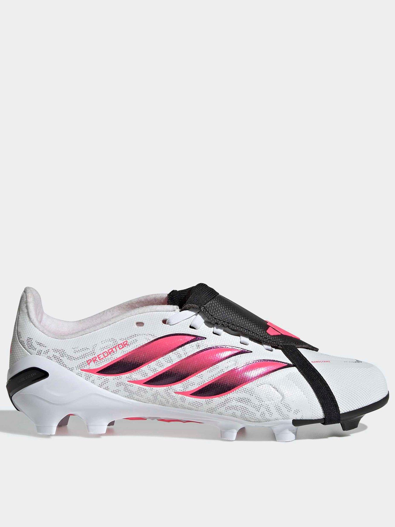 Image 1 of 6 of adidas Junior Predator League Folded Tongue Firm Ground Football Boots - White