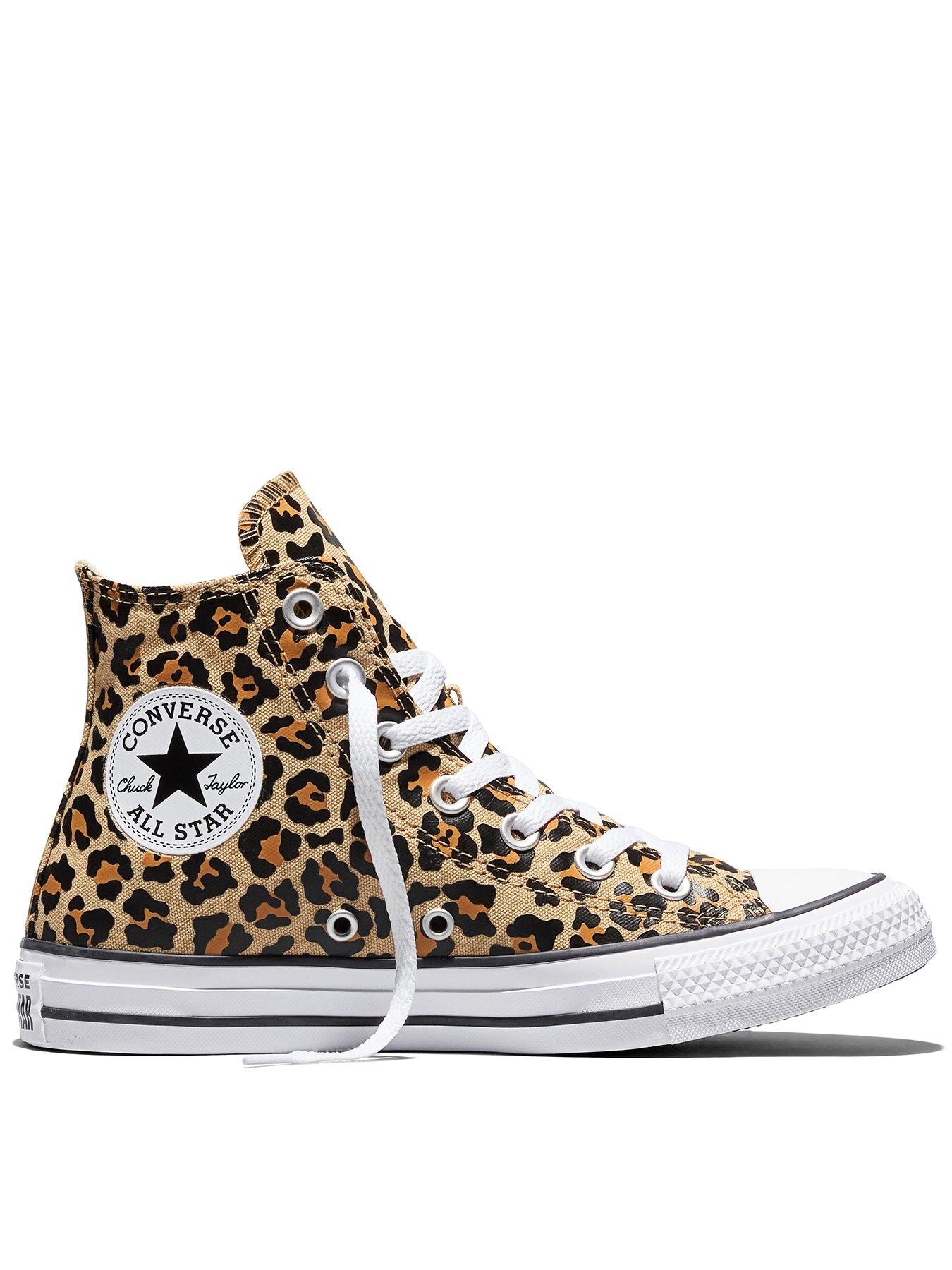 Image 1 of 5 of Converse Womens Chuck Taylor All Star Hi Animal Trainers - Brown
