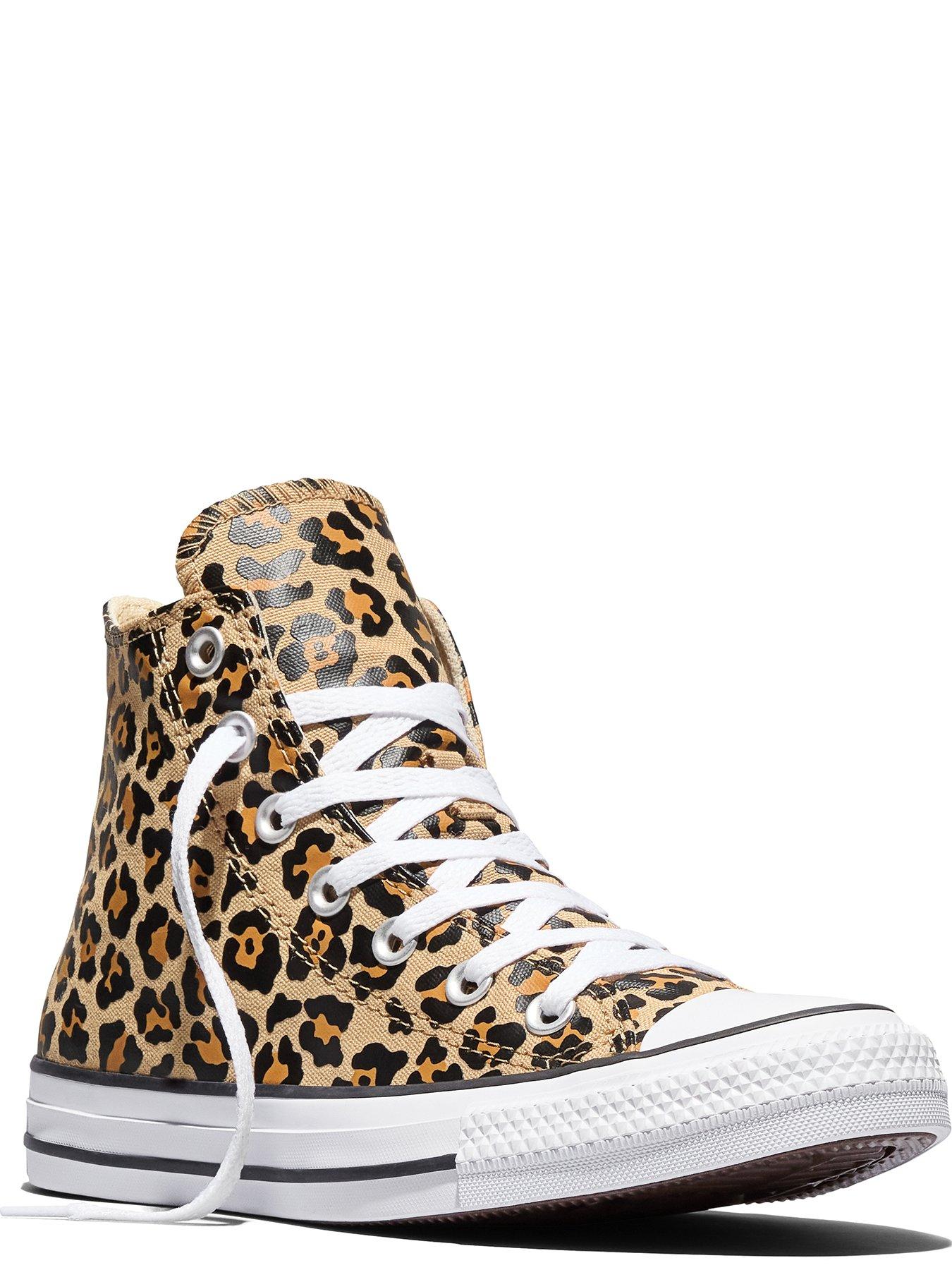 Image 3 of 5 of Converse Womens Chuck Taylor All Star Hi Animal Trainers - Brown