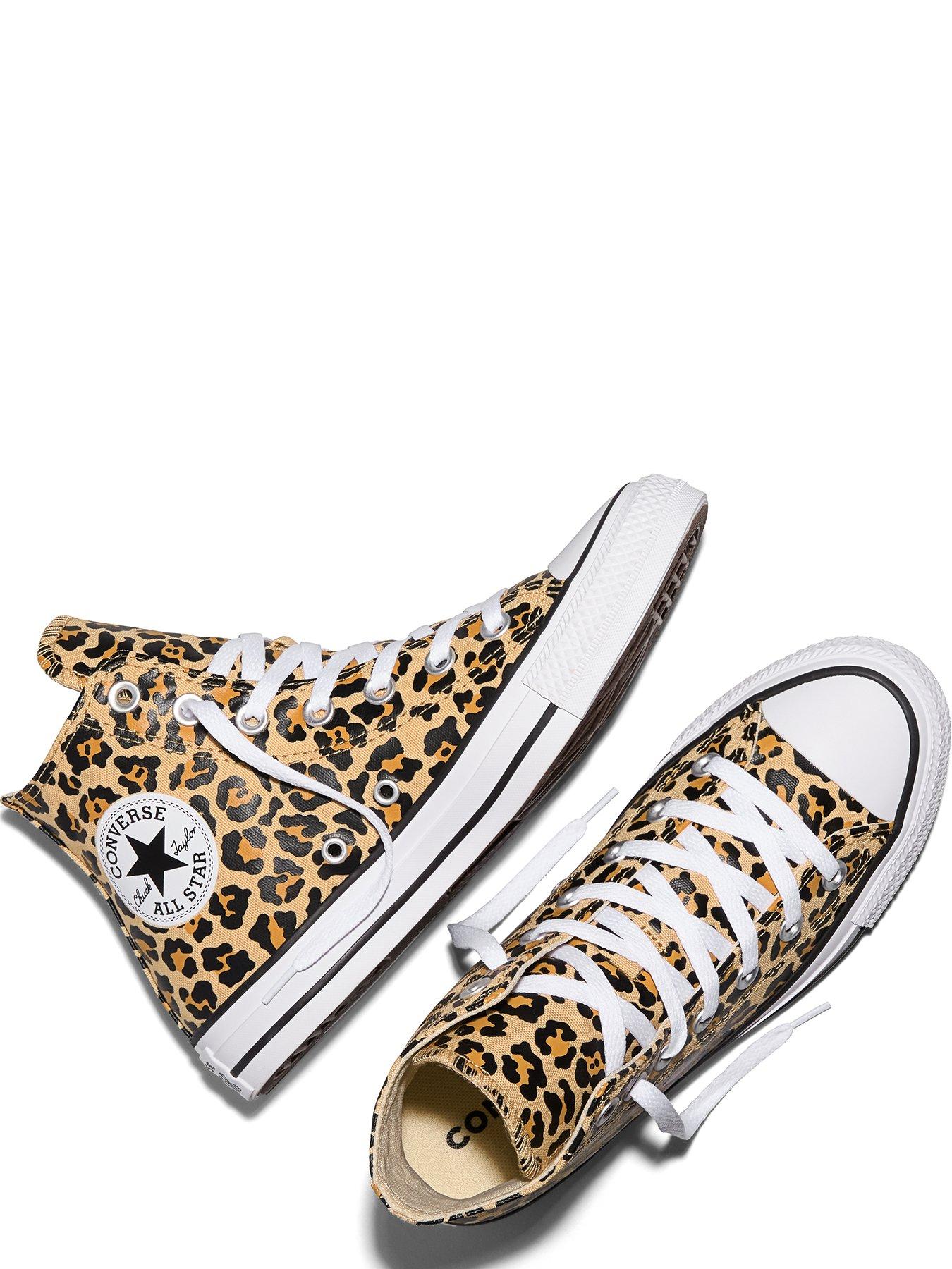 Image 4 of 5 of Converse Womens Chuck Taylor All Star Hi Animal Trainers - Brown