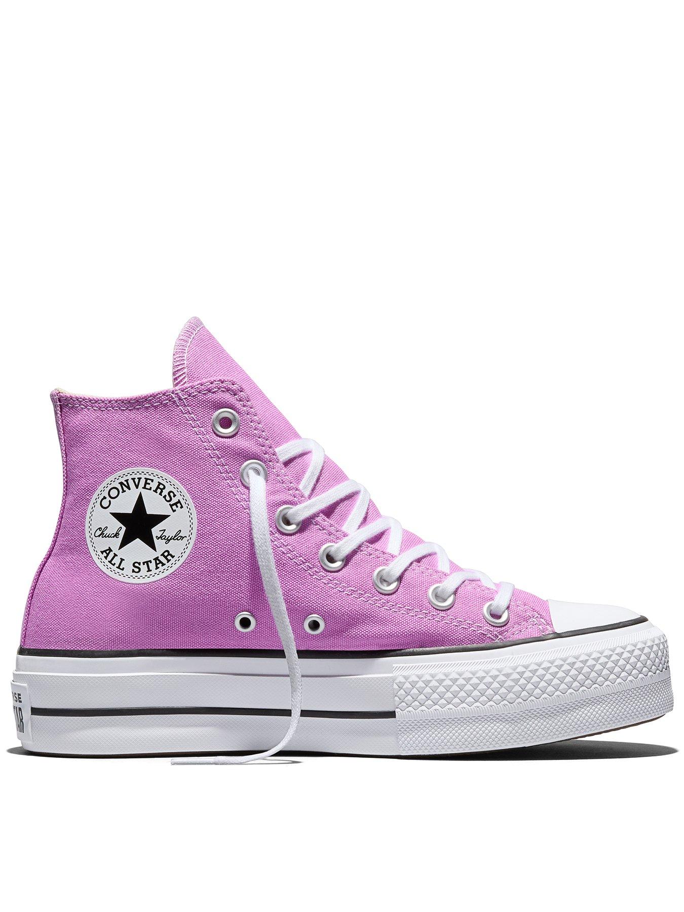 Converse Womens Chuck Taylor All Star Lift Hi Trainers - Purple