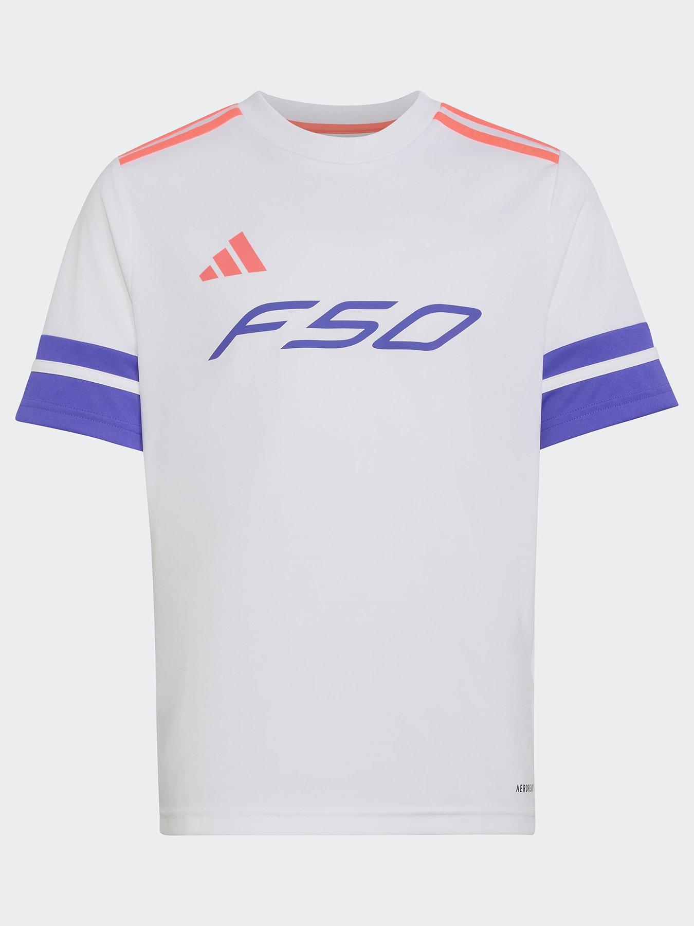 Image 2 of 4 of adidas Junior Football F50 Jersey - White