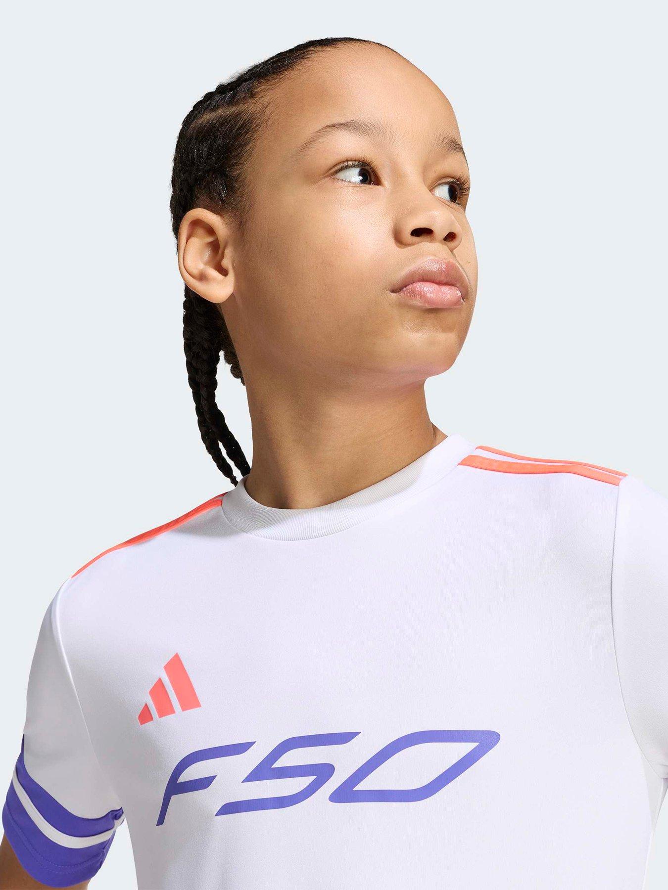 Image 4 of 4 of adidas Junior Football F50 Jersey - White