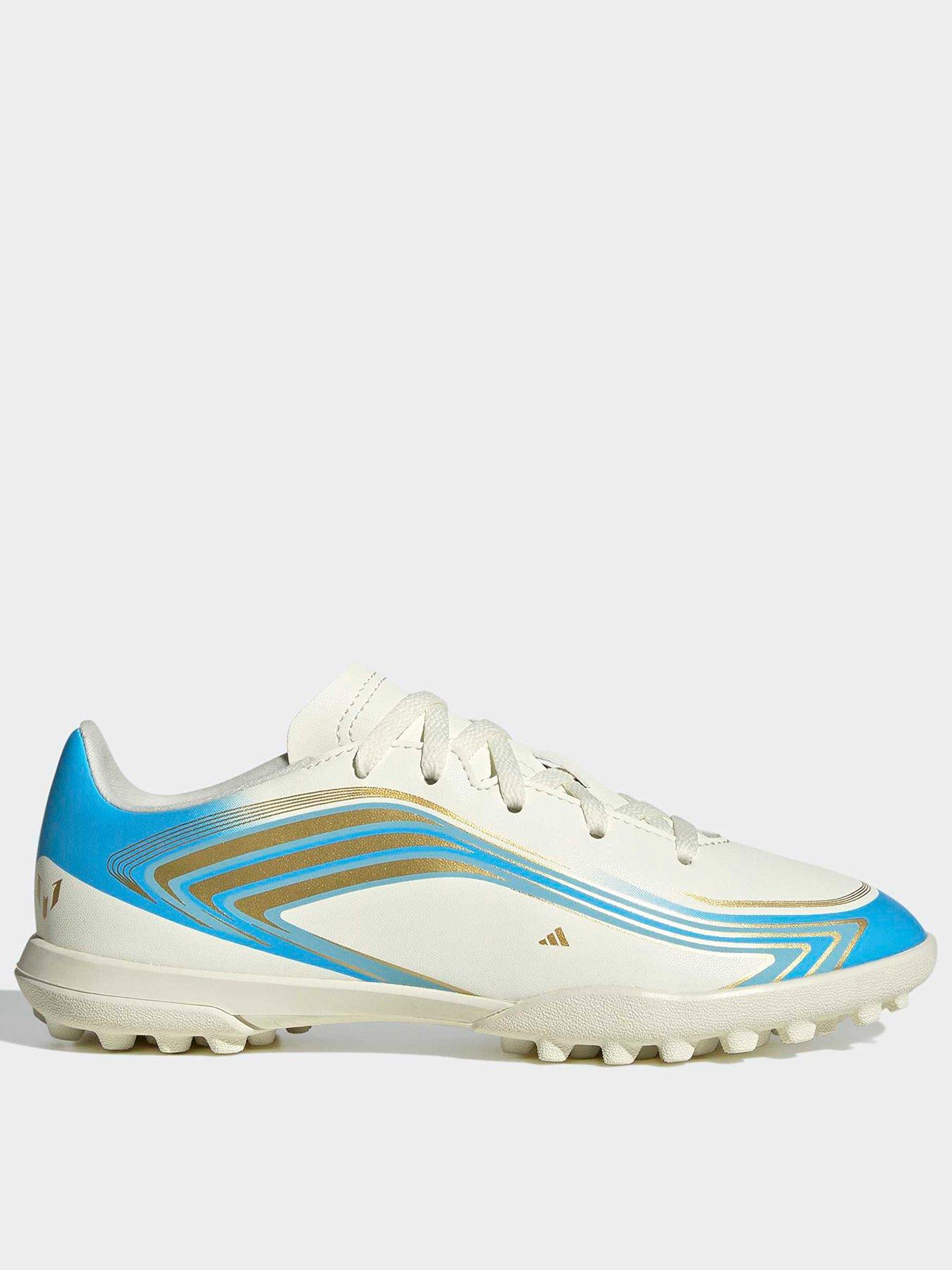 adidas Junior F50 Messi Club Astro Turf Football Boots - White