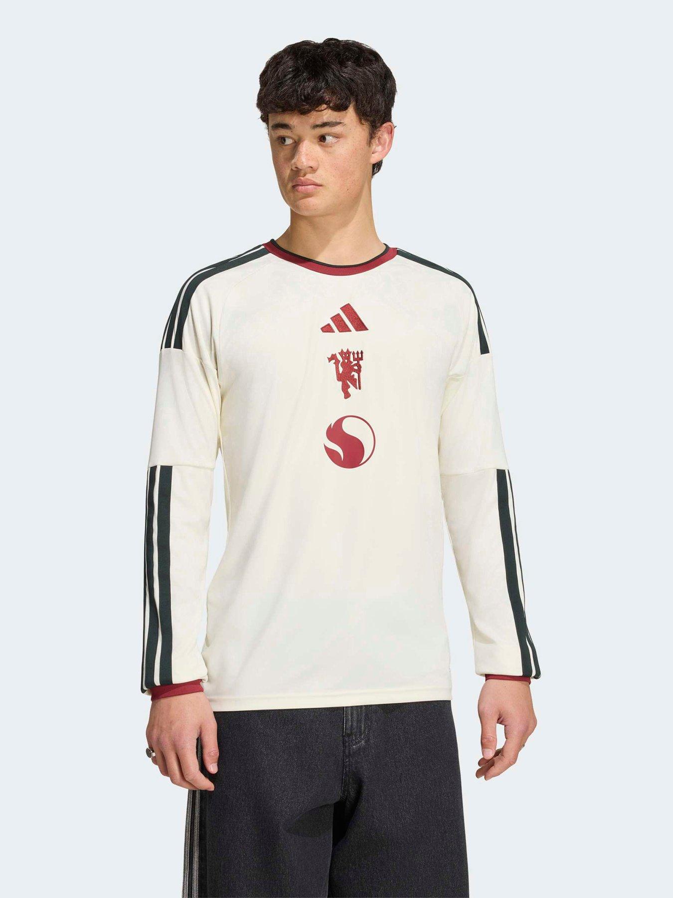 adidas Mens Manchester United 26/27 Third Long Sleeve Stadium Replica Shirt - Cream