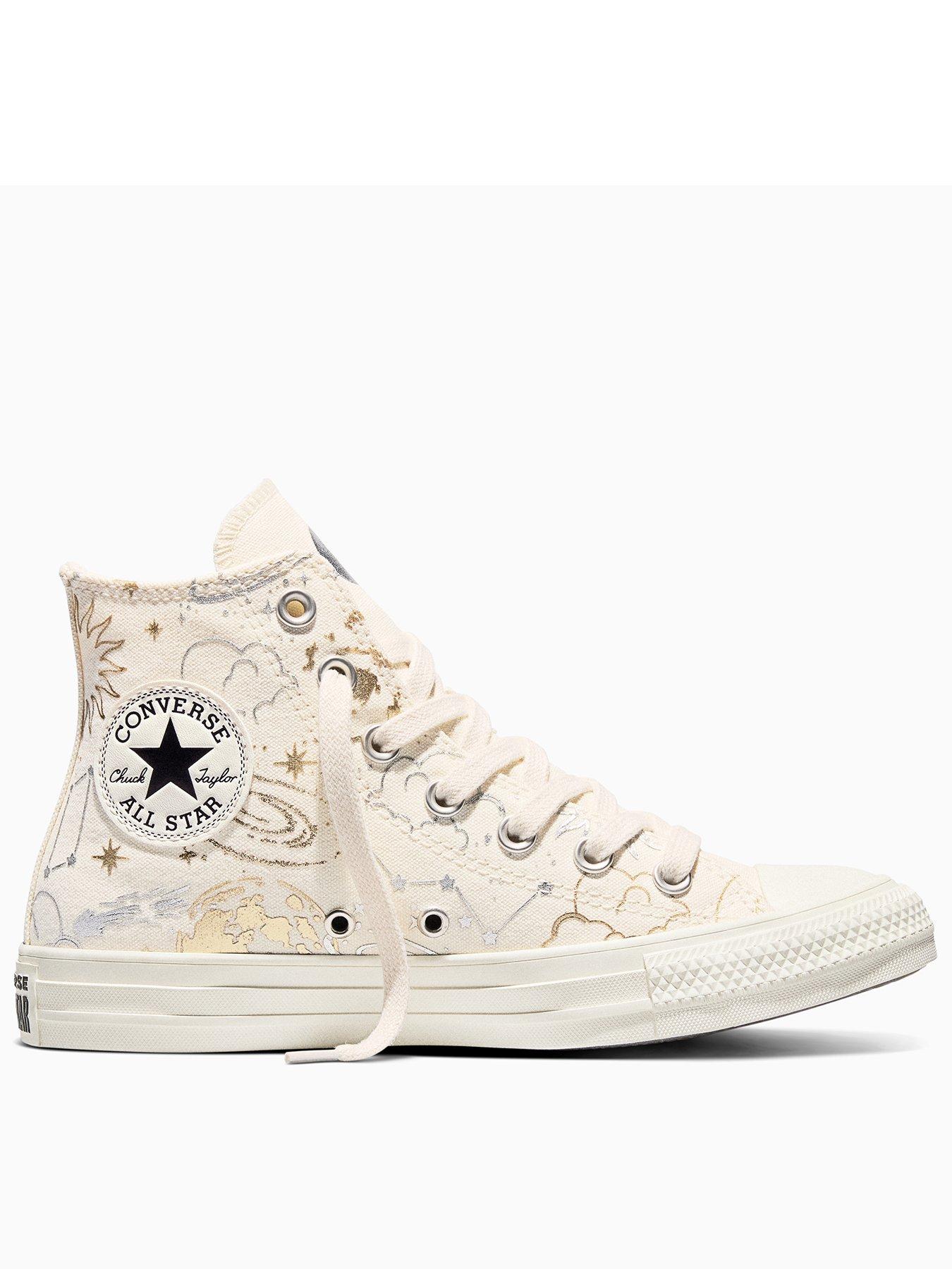 Converse Womens Chuck Taylor All Star Hi Cosmic Trainers - Cream