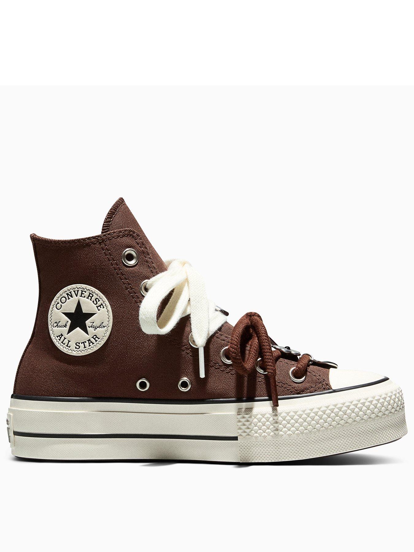 Converse Womens Chuck Taylor All Star Lift Hi Portable Heirloom Trainers - Brown