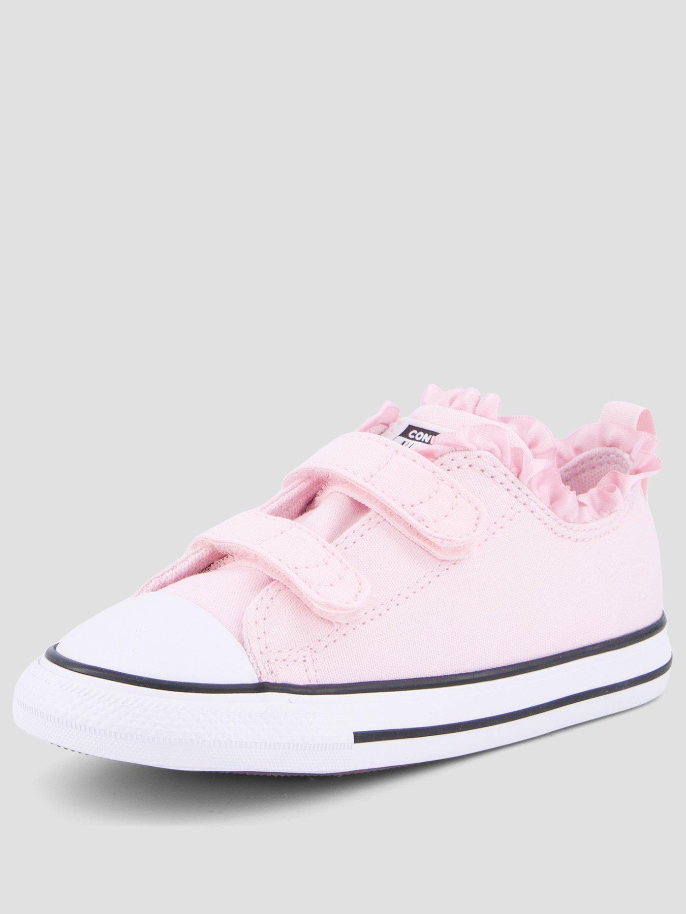 Image 2 of 7 of Converse Infant Double Strap Ruffle Infant Trainers - Pink