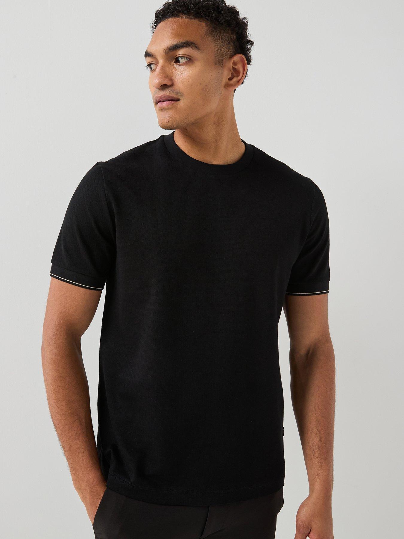 BOSS C-Taut 90 Cuffed Tipped T-Shirt - Black