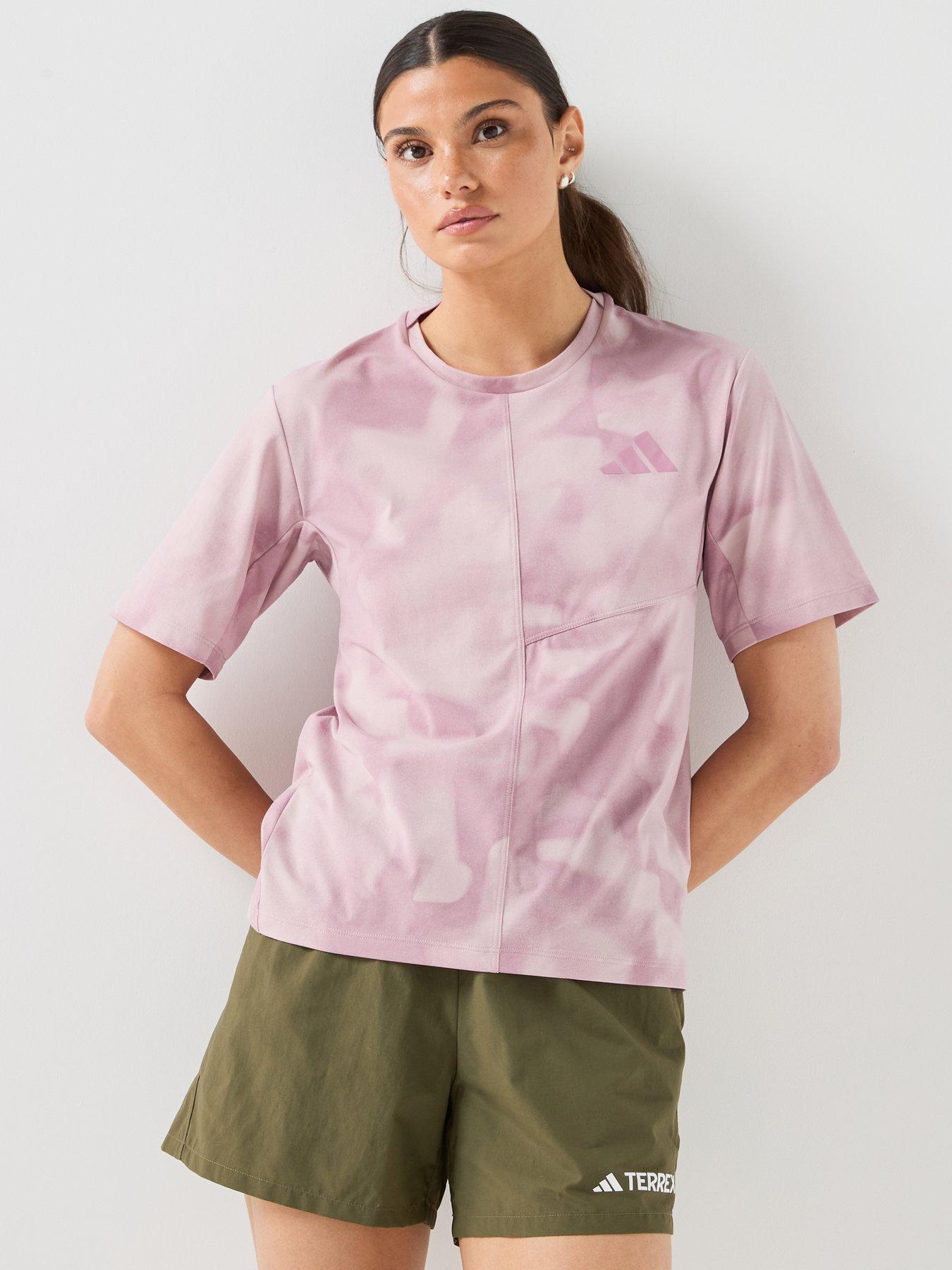 Image 1 of 6 of adidas Terrex Womens Outdoor Printed T-Shirt - Purple