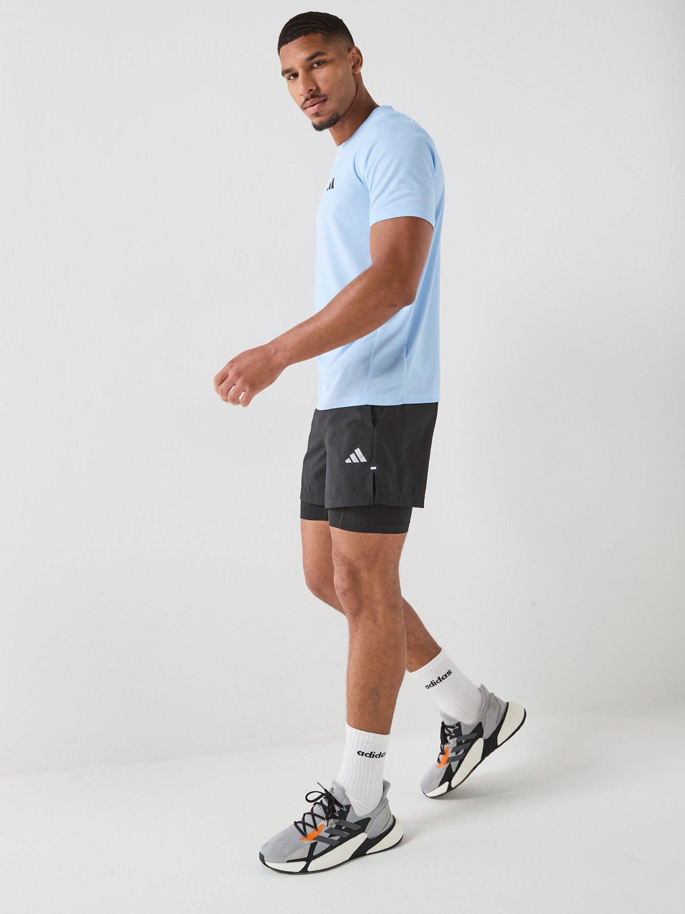 Image 3 of 6 of adidas Mens Training Workout Essentials T-Shirt - Blue