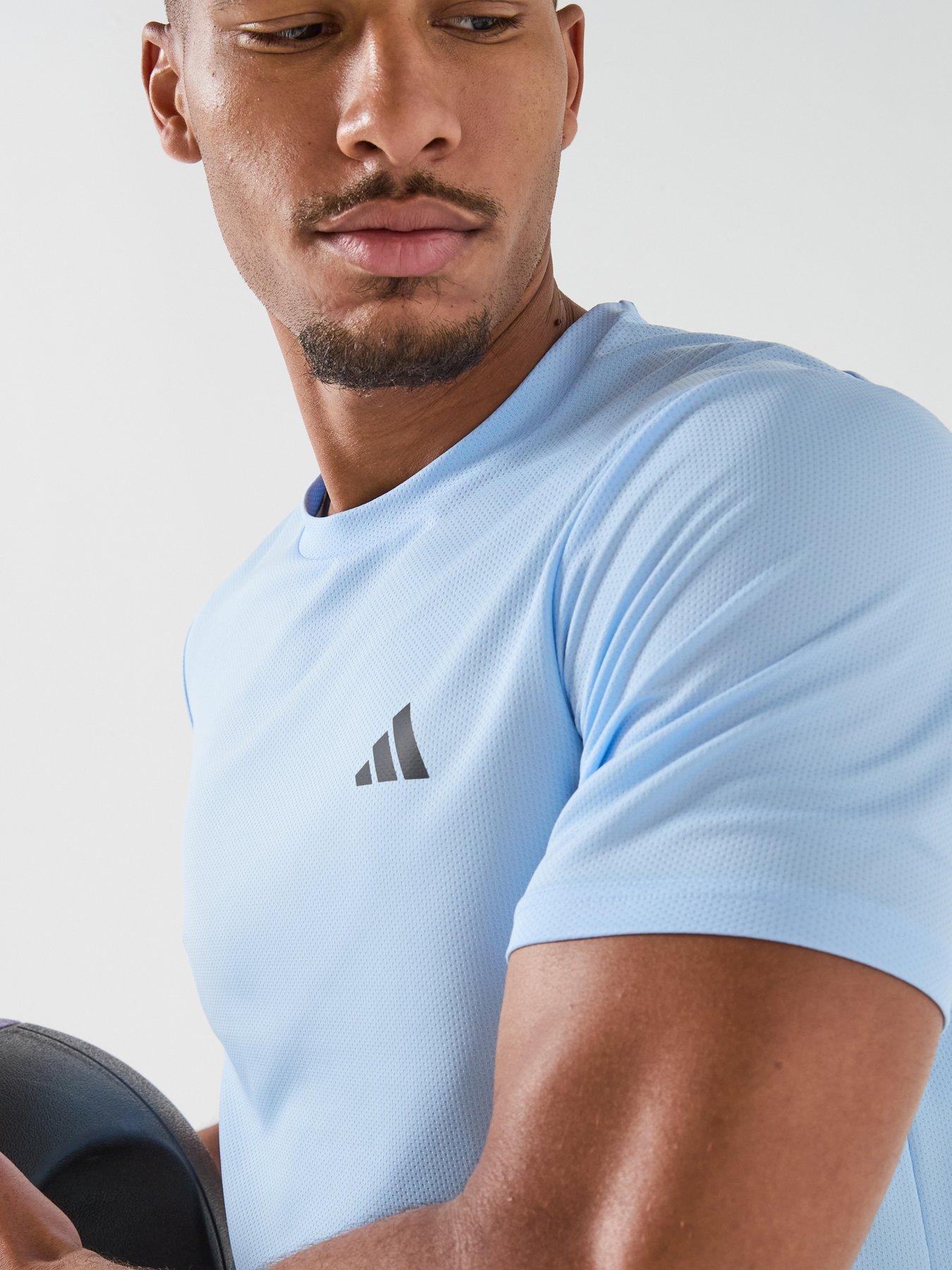 Image 6 of 6 of adidas Mens Training Workout Essentials T-Shirt - Blue