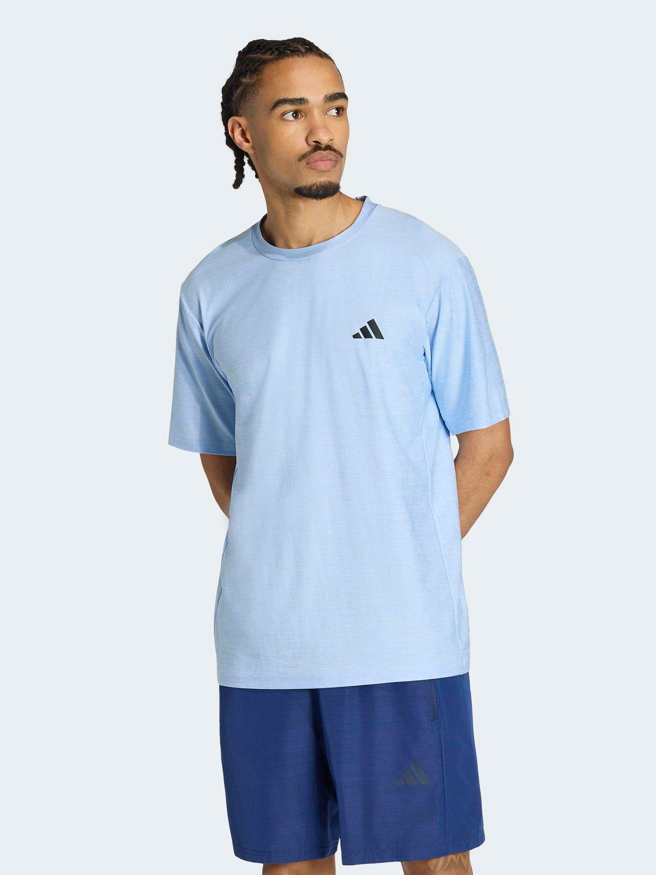 adidas Mens Training Workout Essentials T-Shirt - Blue