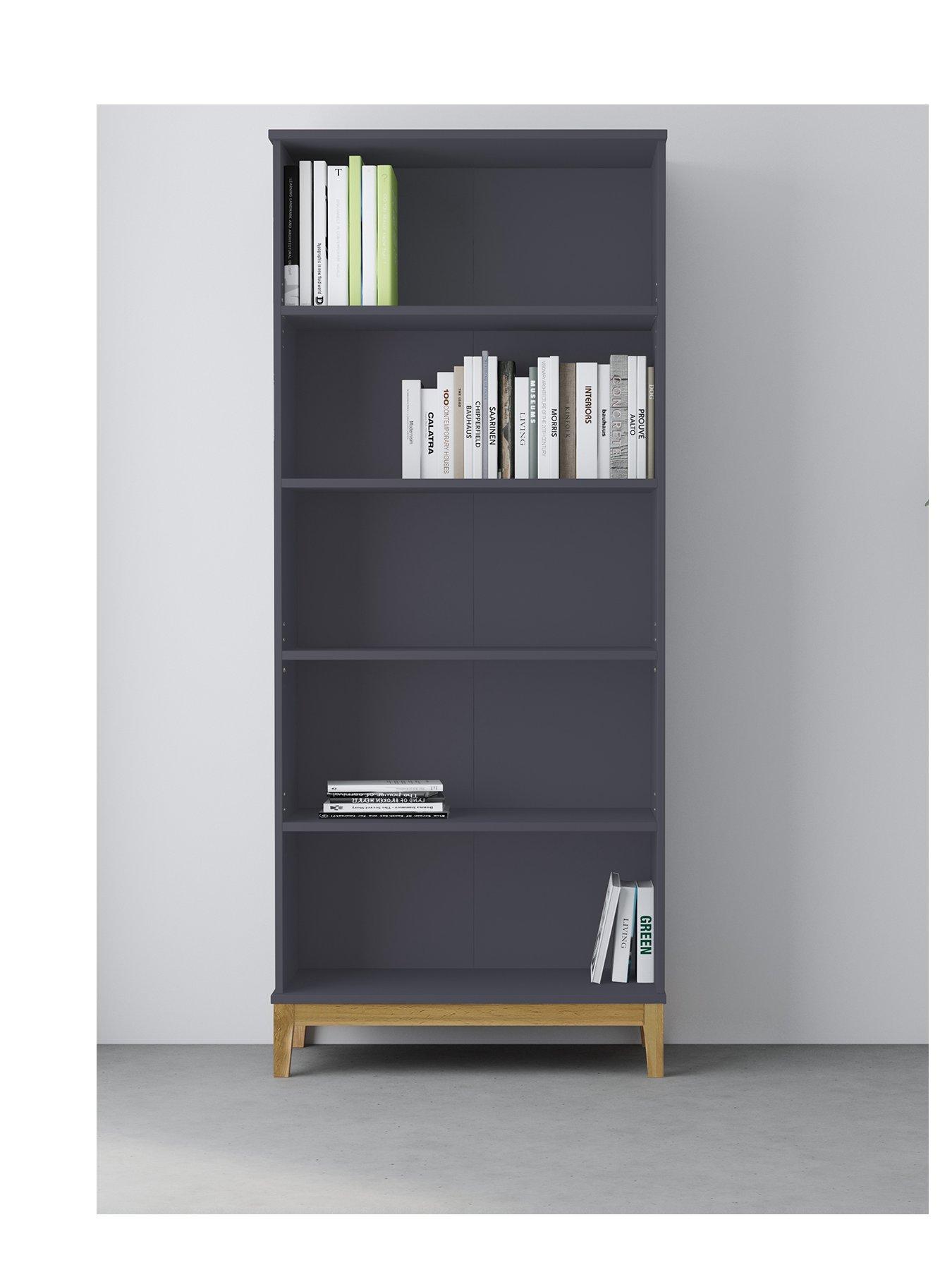 Image 2 of 7 of Dorel Home Pelle Bookcase With 4 Shelves - Grey