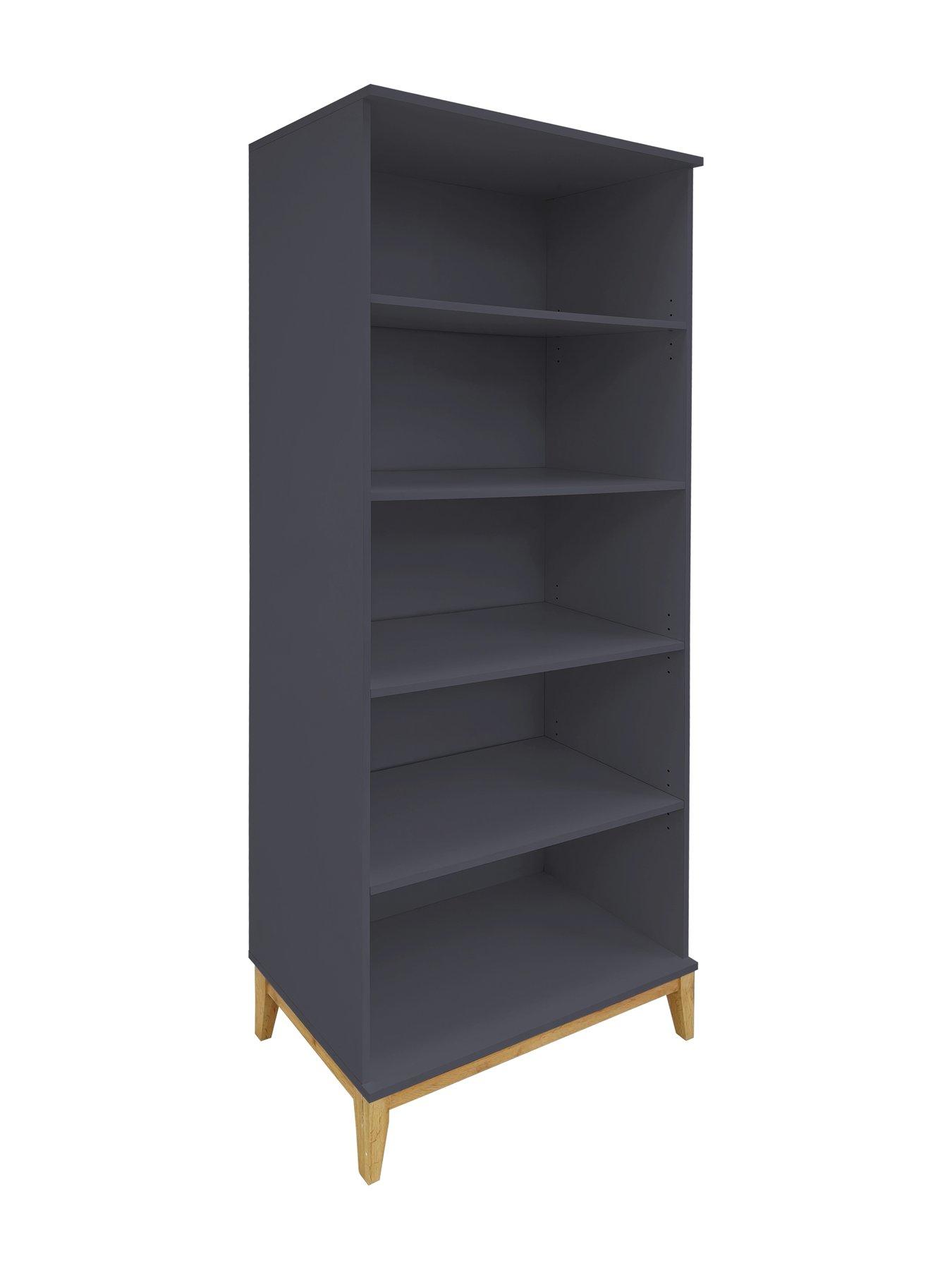 Image 3 of 7 of Dorel Home Pelle Bookcase With 4 Shelves - Grey