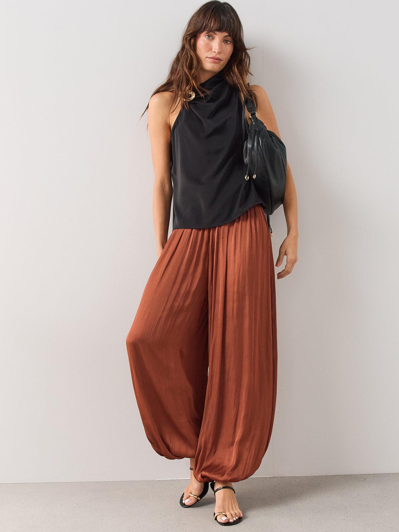 Image 3 of 6 of The Very Collection Gold Detail Cowl Neck Blouse