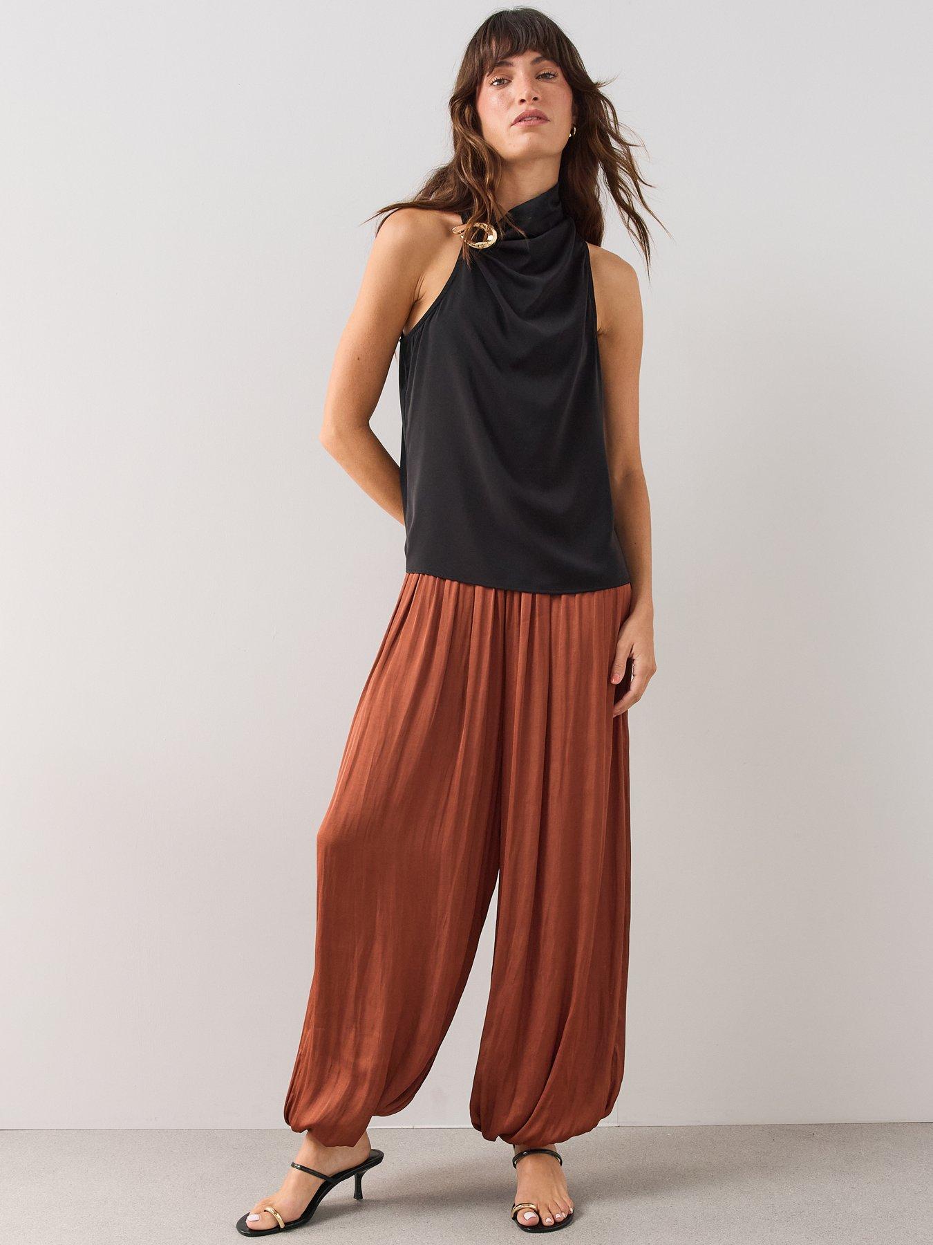 Image 5 of 6 of The Very Collection Gold Detail Cowl Neck Blouse