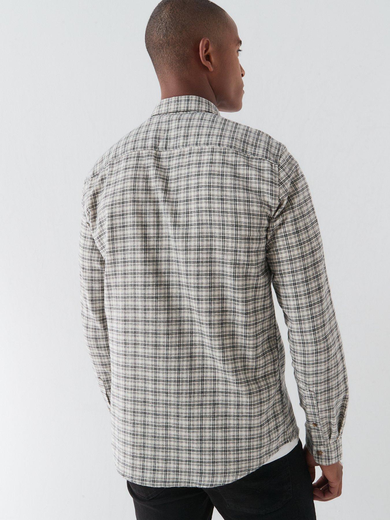 Image 2 of 6 of ONLY & SONS Only&amp;Sons Long Sleeve Checked Shirt - Black