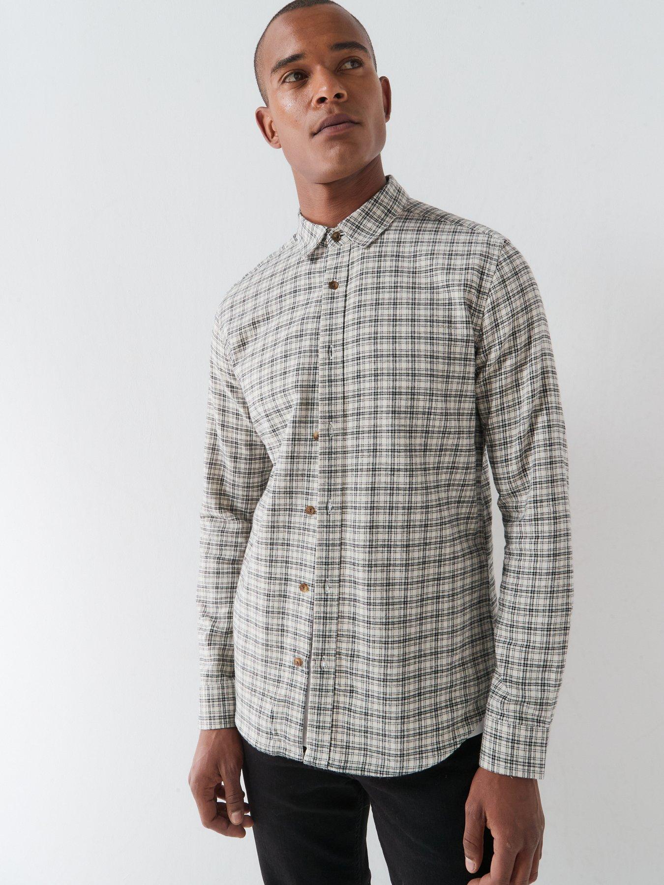 Image 5 of 6 of ONLY & SONS Only&amp;Sons Long Sleeve Checked Shirt - Black