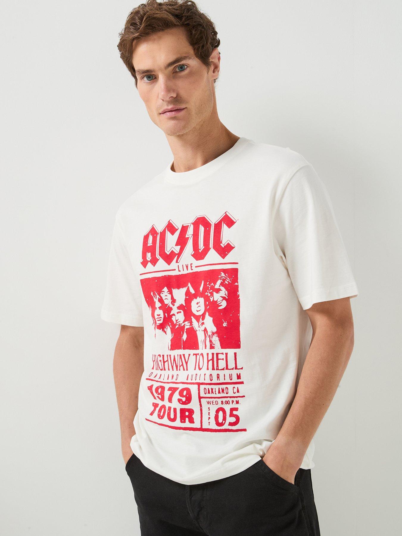 Image 1 of 6 of ONLY & SONS Only&amp;Sons ACDC T-Shirt - Cloud Dancer