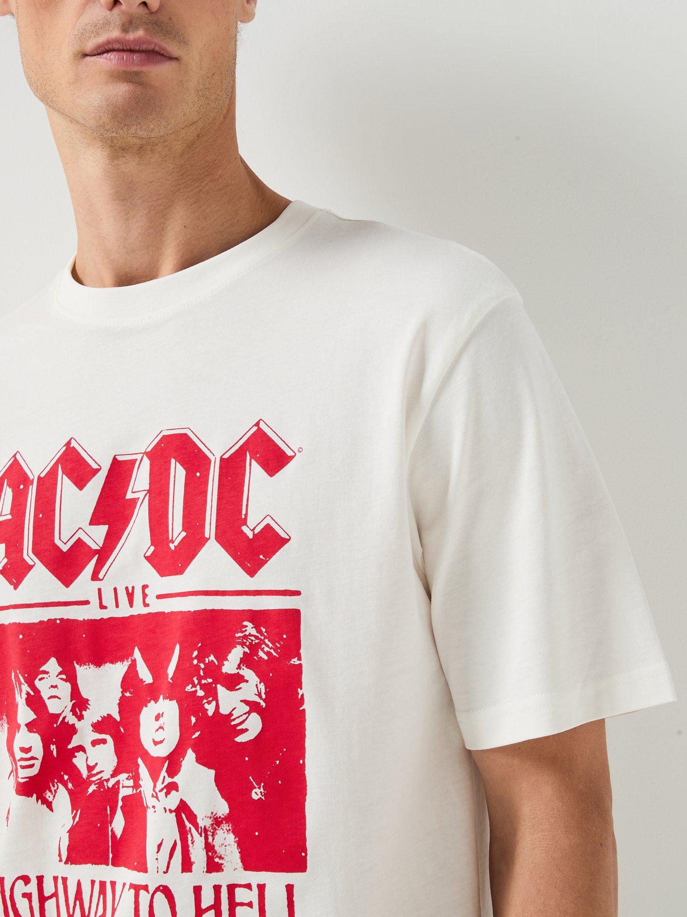 Image 4 of 6 of ONLY & SONS Only&amp;Sons ACDC T-Shirt - Cloud Dancer