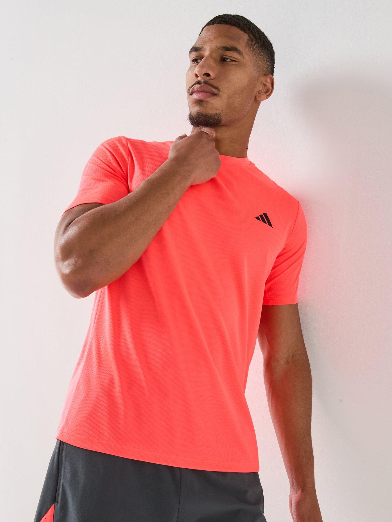 adidas Mens Training Workout Essentials T-Shirt - Pink