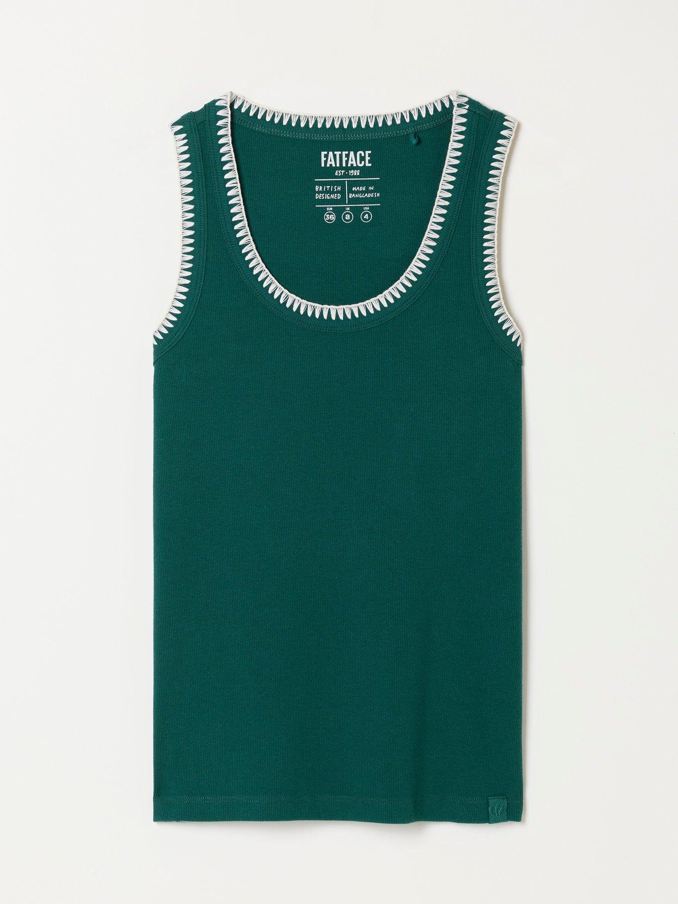 Image 6 of 6 of FatFace Bella Rib Vest - Teal