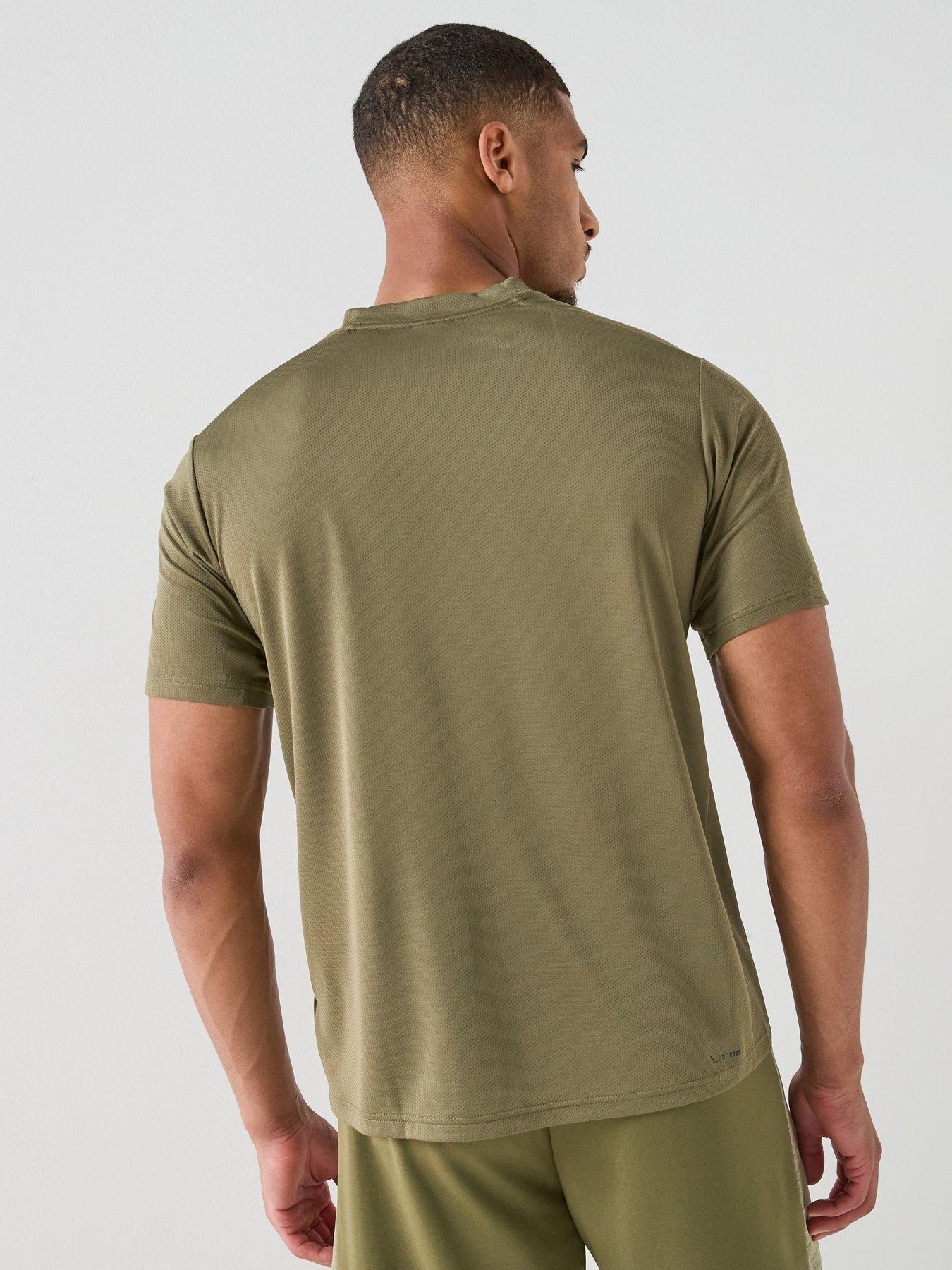 Image 2 of 6 of adidas Mens Training Workout Essentials T-Shirt - Green
