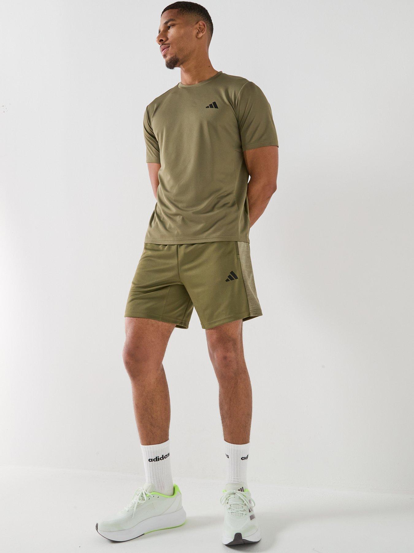 Image 3 of 6 of adidas Mens Training Workout Essentials T-Shirt - Green
