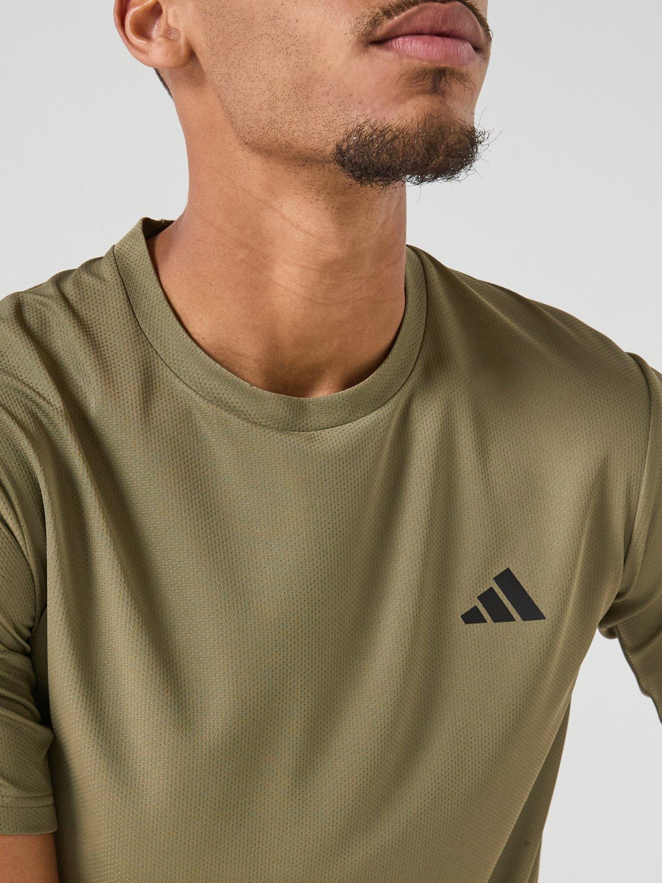 Image 6 of 6 of adidas Mens Training Workout Essentials T-Shirt - Green