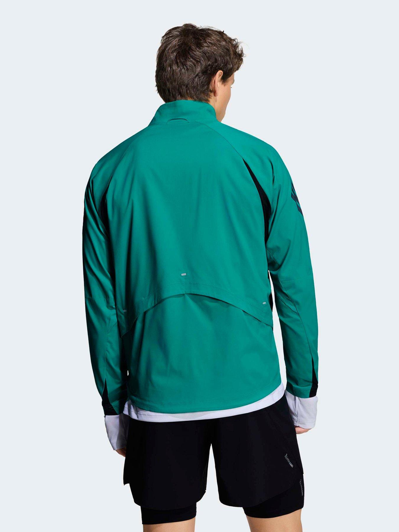 Image 2 of 6 of adidas Mens Running Adi365 Iconic Stripes Jacket - Green