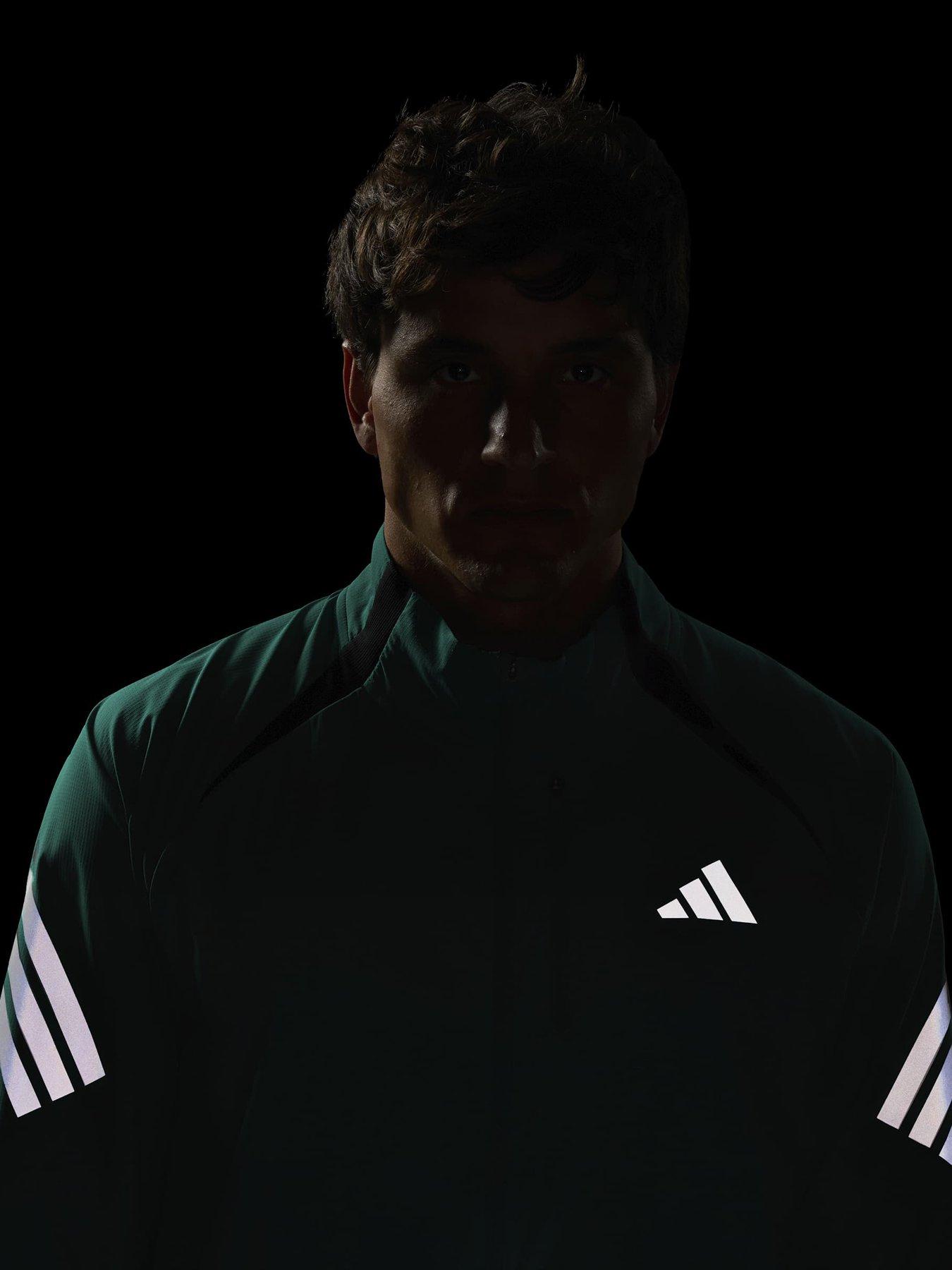 Image 6 of 6 of adidas Mens Running Adi365 Iconic Stripes Jacket - Green