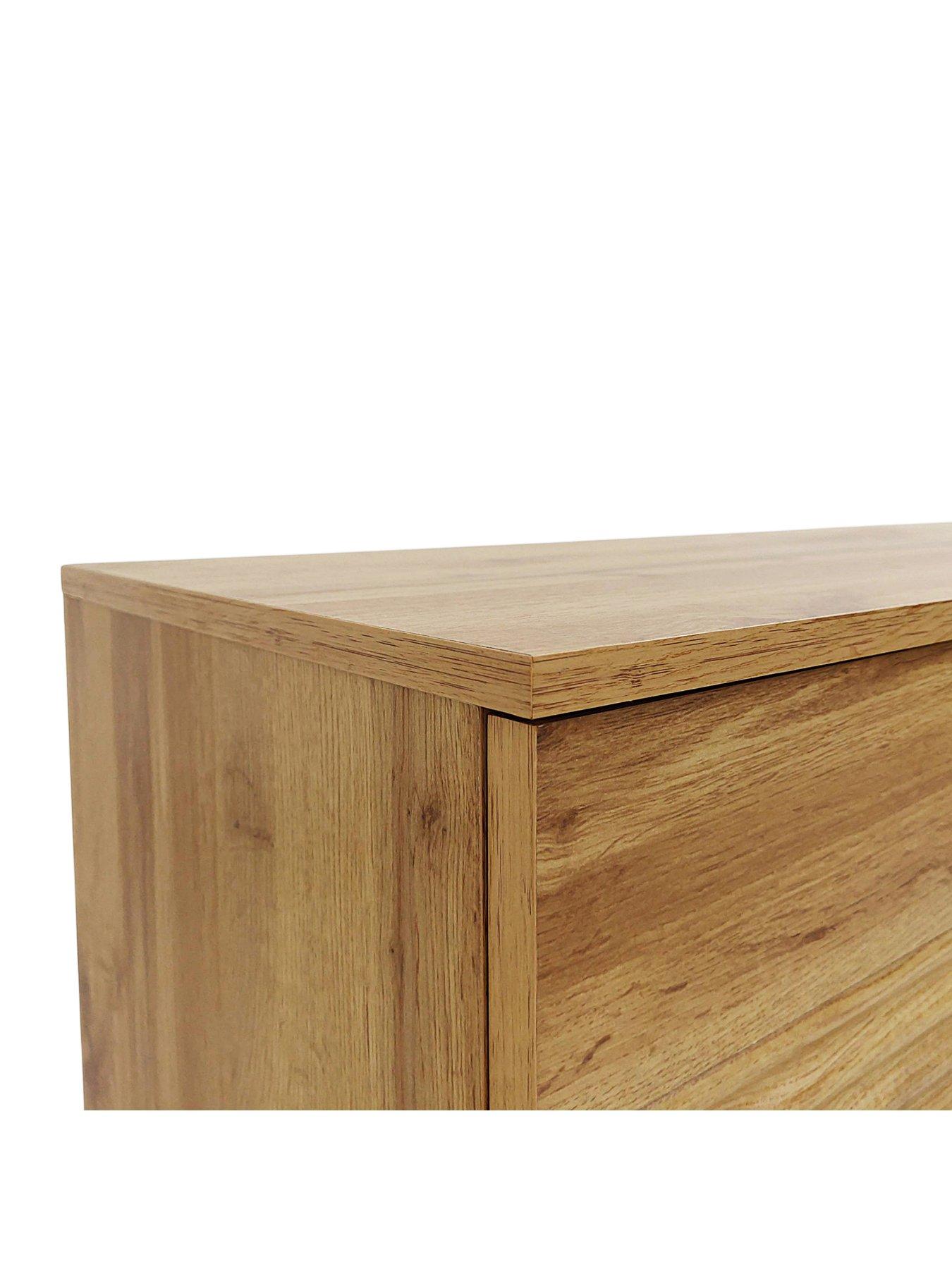 Image 6 of 7 of CosmoLiving by Cosmopolitan Toro 4 Door Sideboard - Oak Style