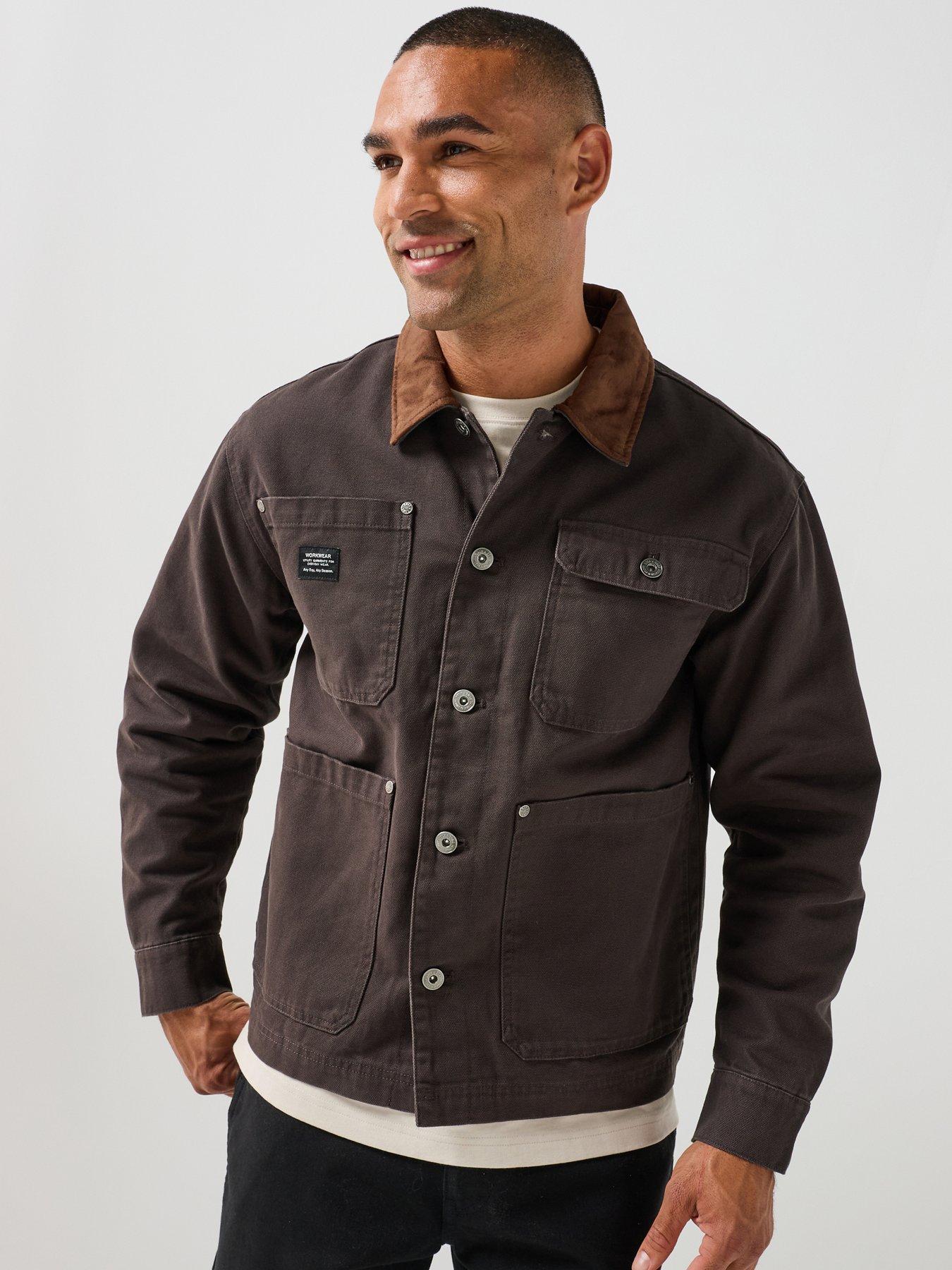 Image 1 of 6 of ONLY & SONS Ricky Cotton Jacket - Licorice