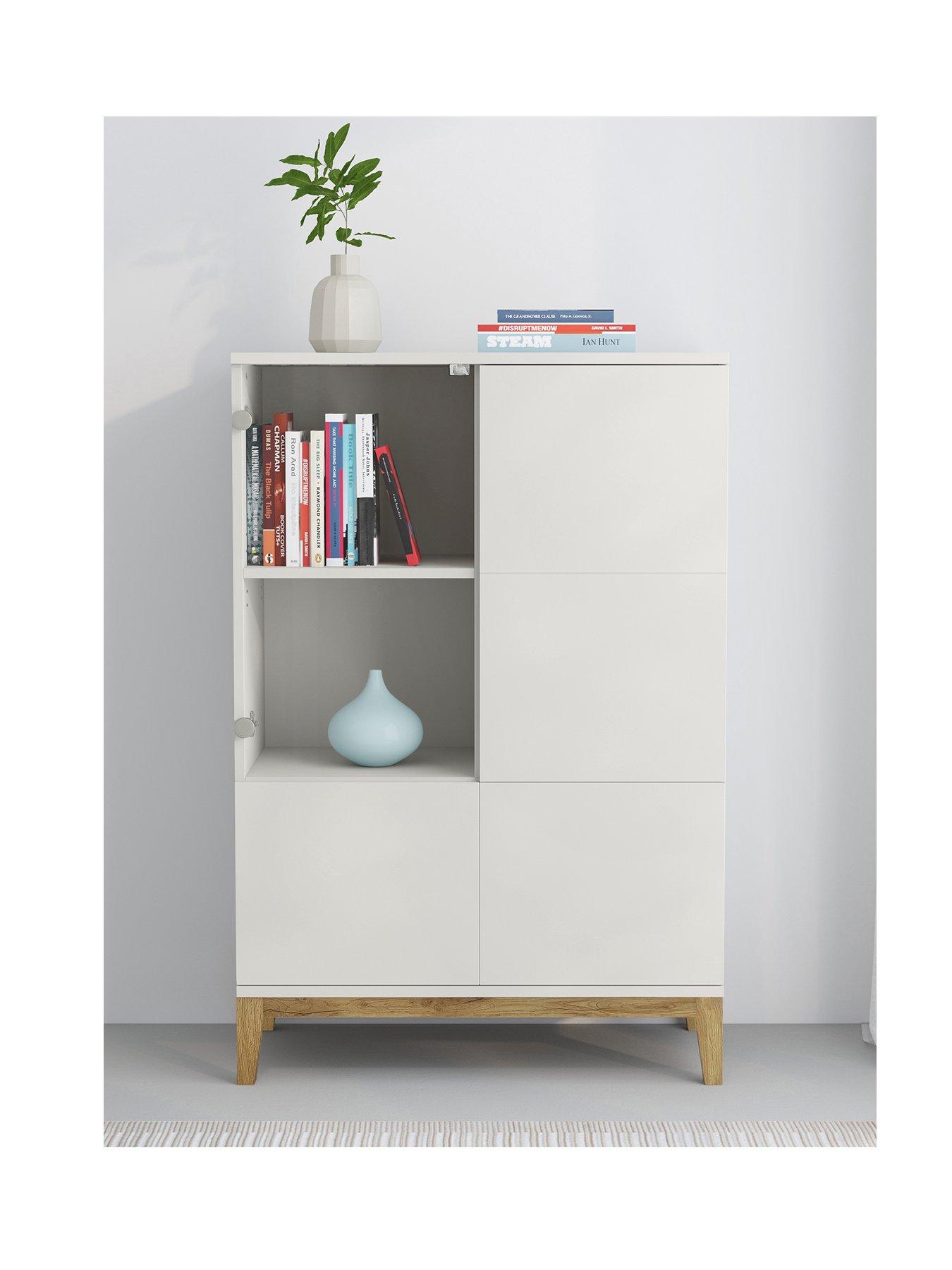 Image 2 of 7 of CosmoLiving by Cosmopolitan Pelle Cabinet - White